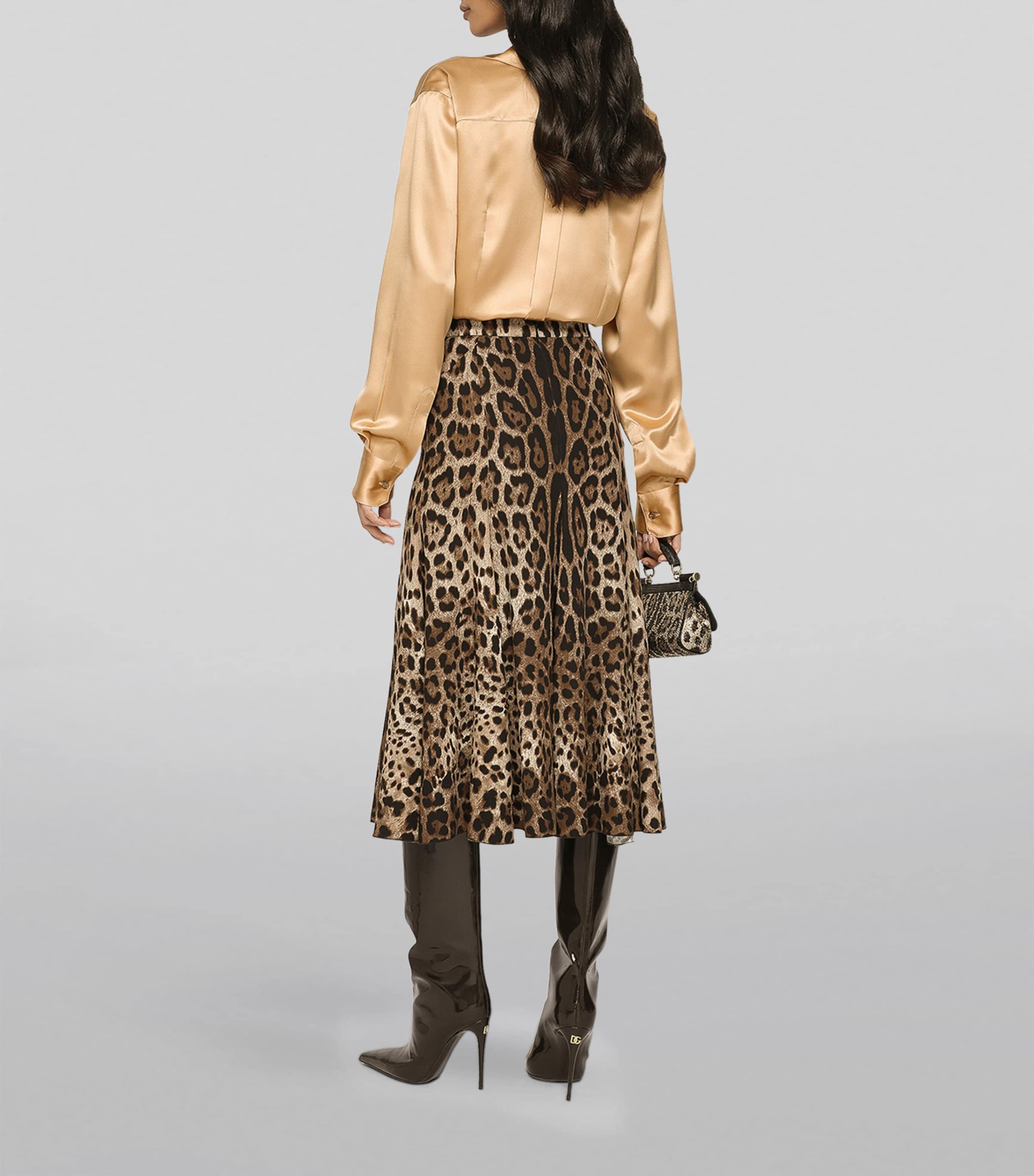 Leopard Print Midi Skirt HY13M-LEO N Image 5