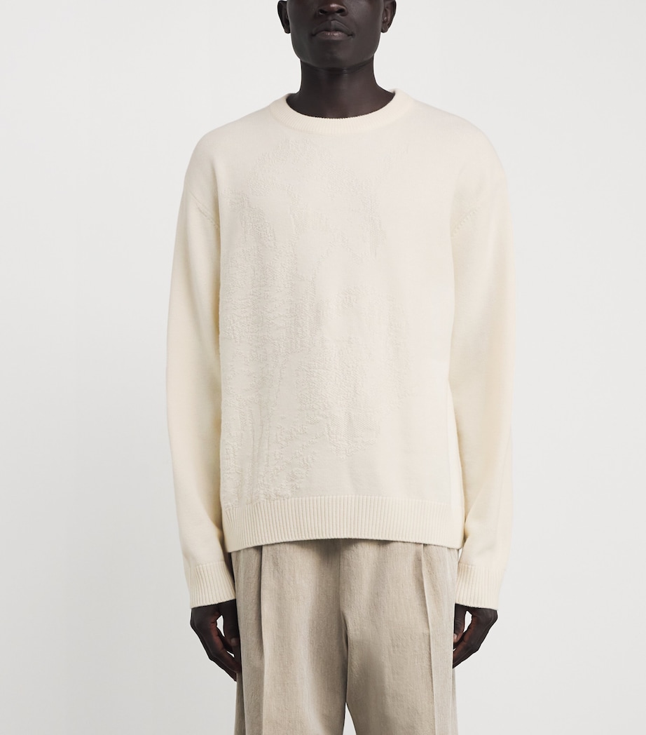 Wool Textured Sweater IVORY Image 3