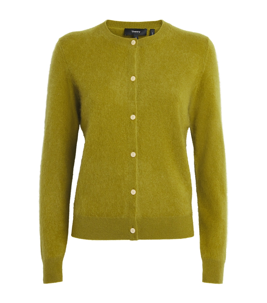 Brushed Cashmere Cardigan 2KF-DARK PEAR Image 1