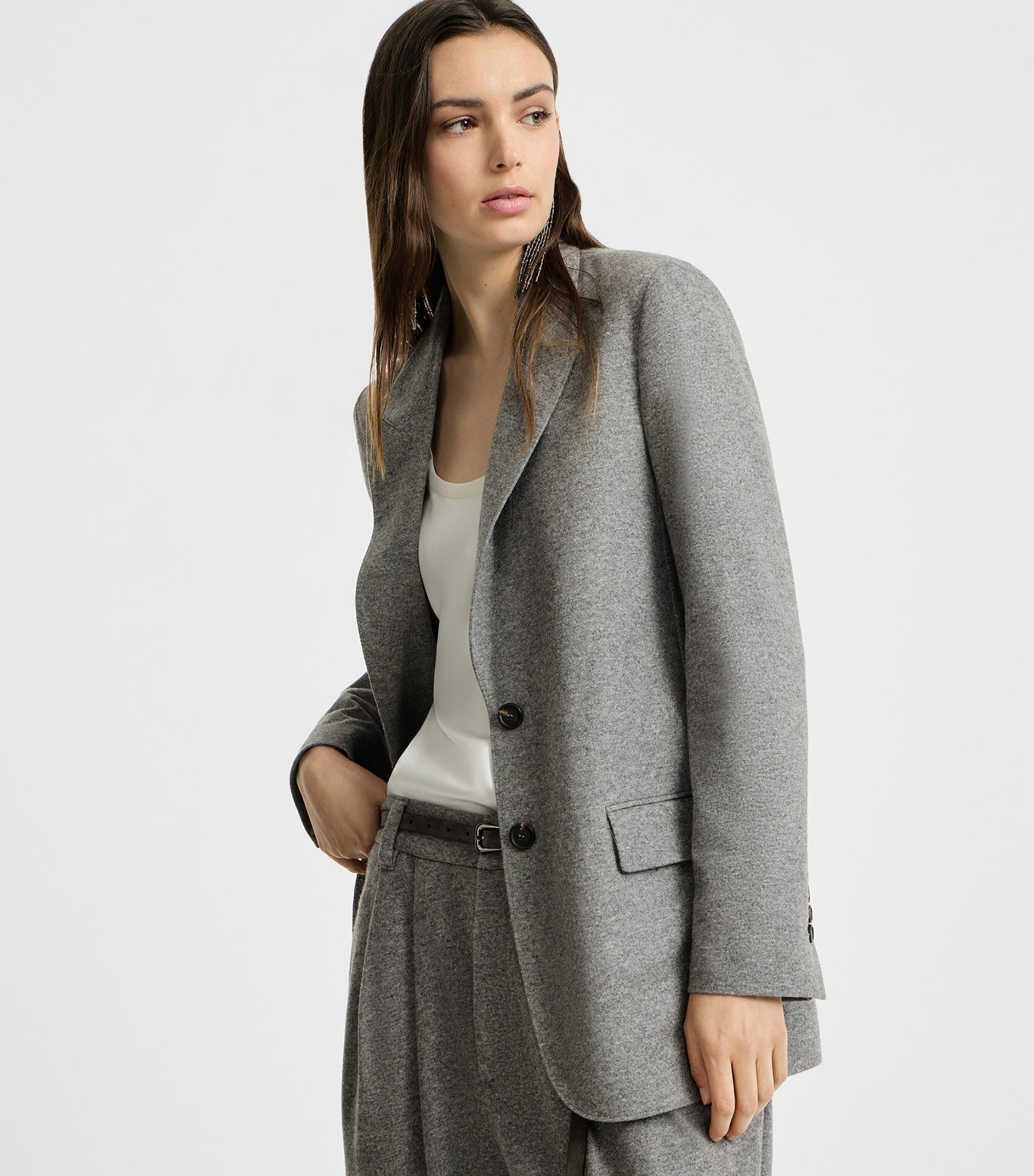 Brunello Cucinelli Womens Cashmere Jersey Blazer Image 2