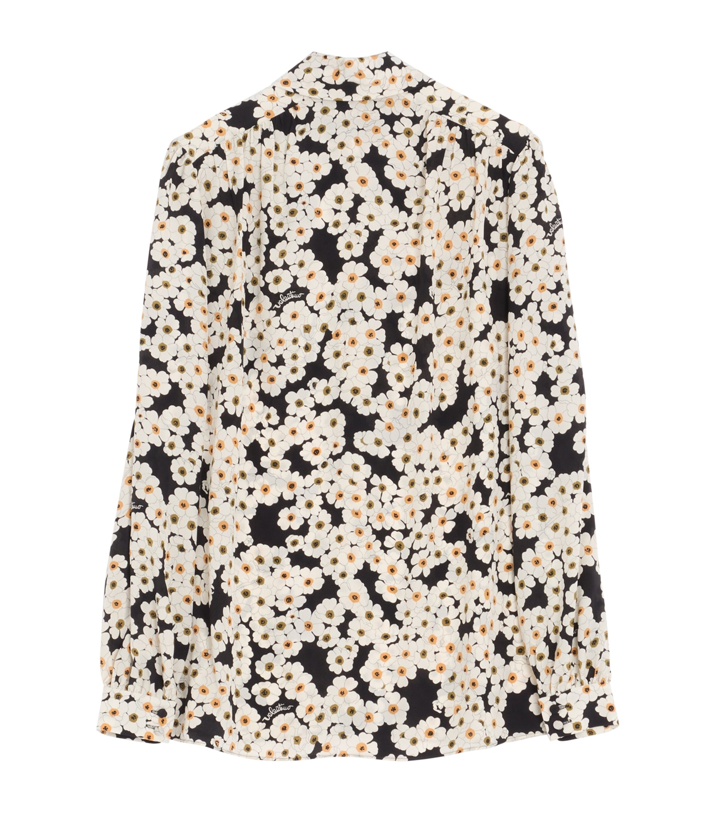 Valentino Womens Silk Tie-Neck Blouse Image 2