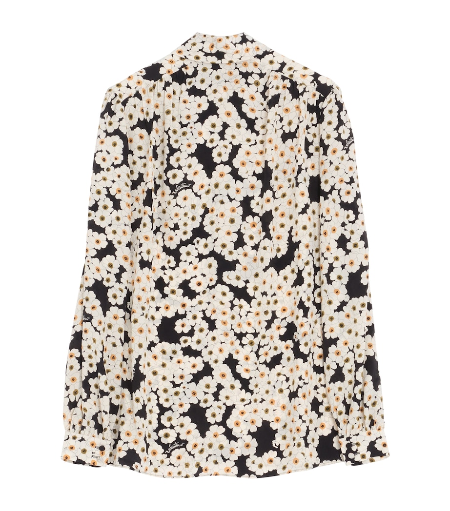 Valentino Womens Silk Tie-Neck Blouse Image 2
