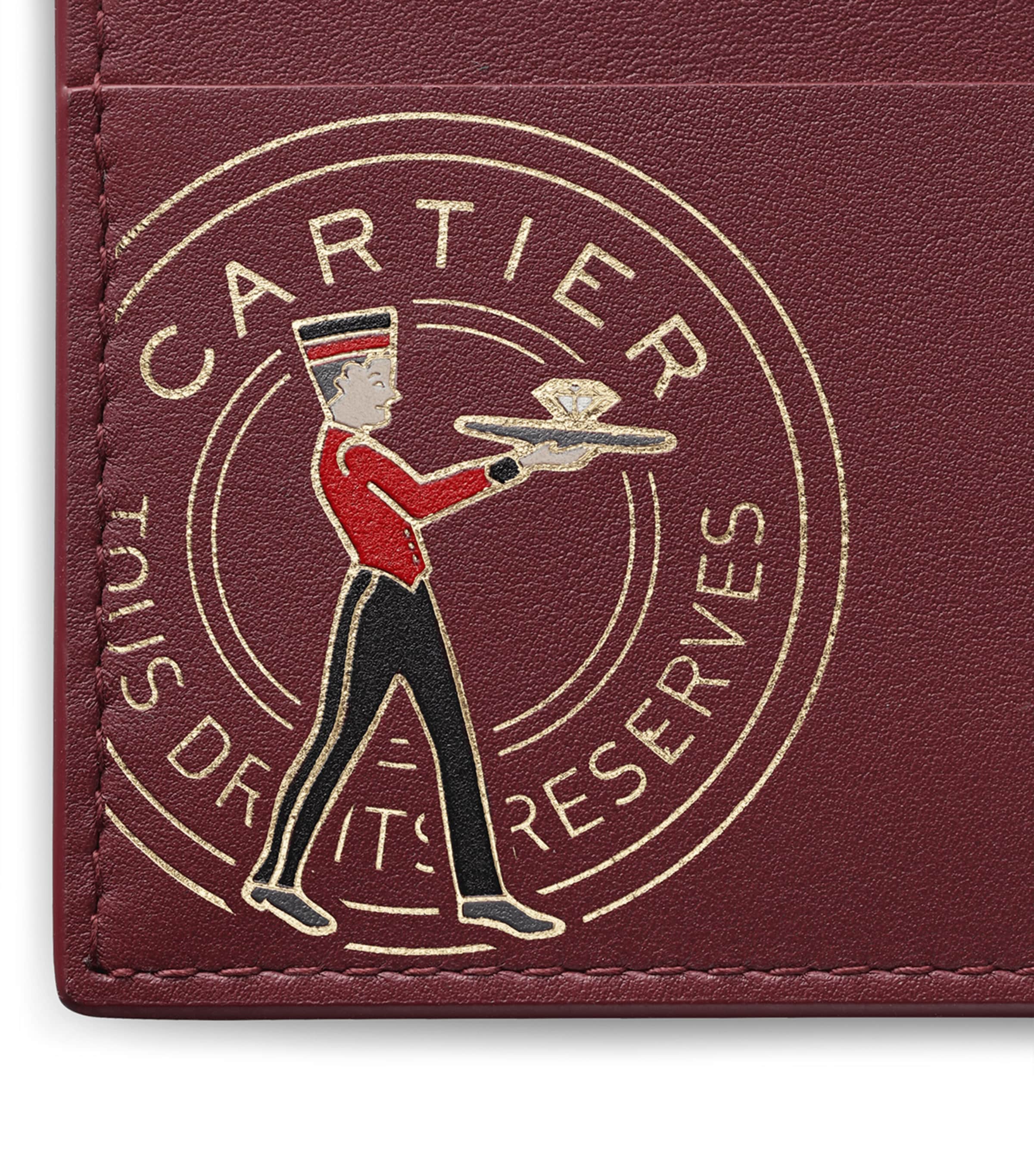 Cartier Burgundy Leather Diabolo de Cartier Card Holder | Harrods UK