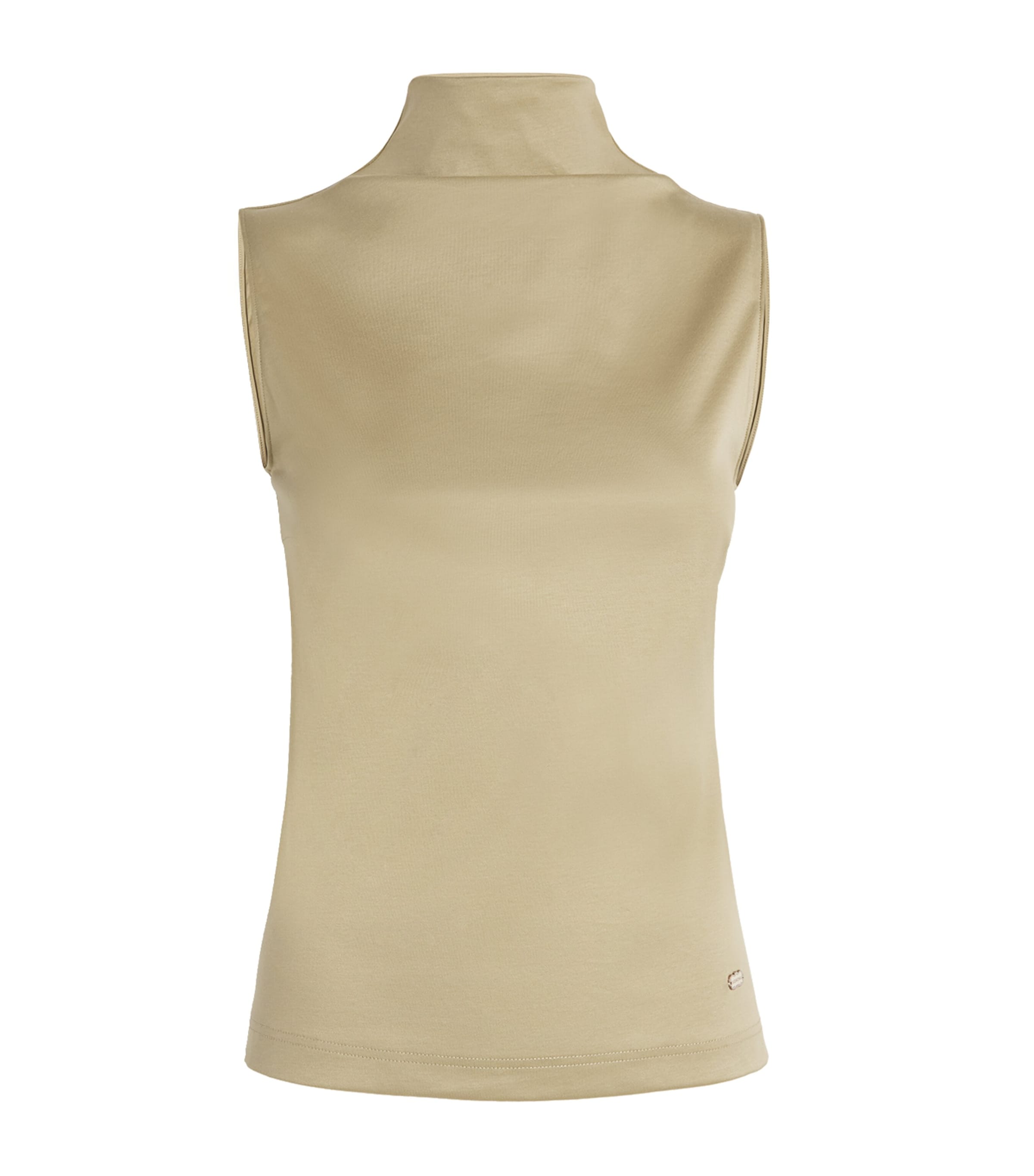 Shop Agnona High-neck Tank Top In Brown