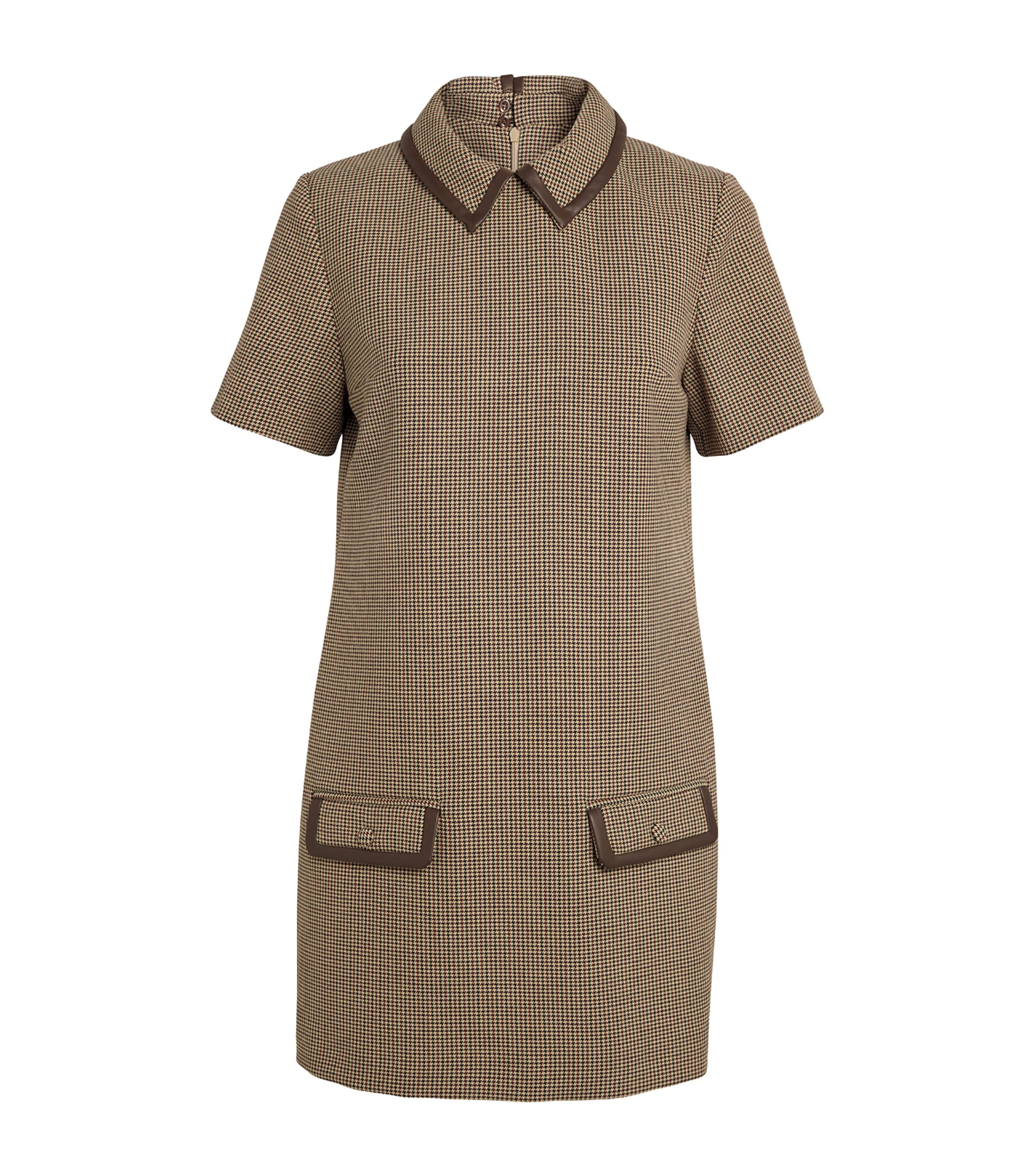 Check Collared Mini Dress MULTICOLORED Image 1