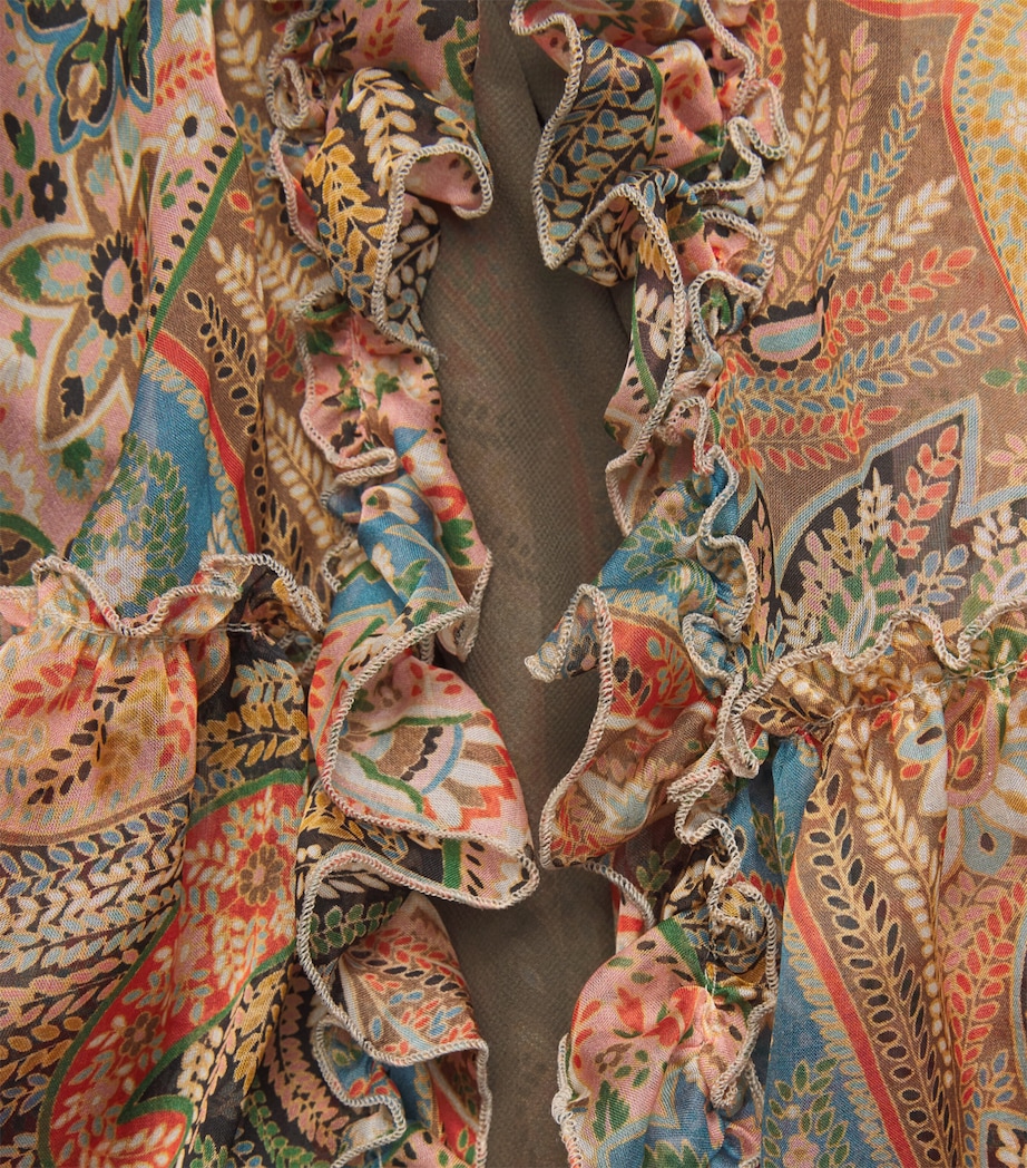 Etro Womens Silk Printed Maxi Skirt Red Print Image 6