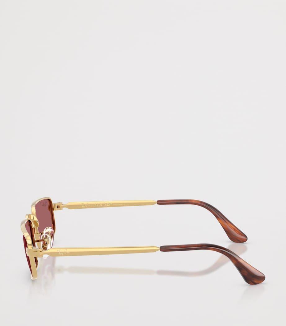 Ray-Ban By A$AP Rocky Pillow Sunglasses Gold Image 3