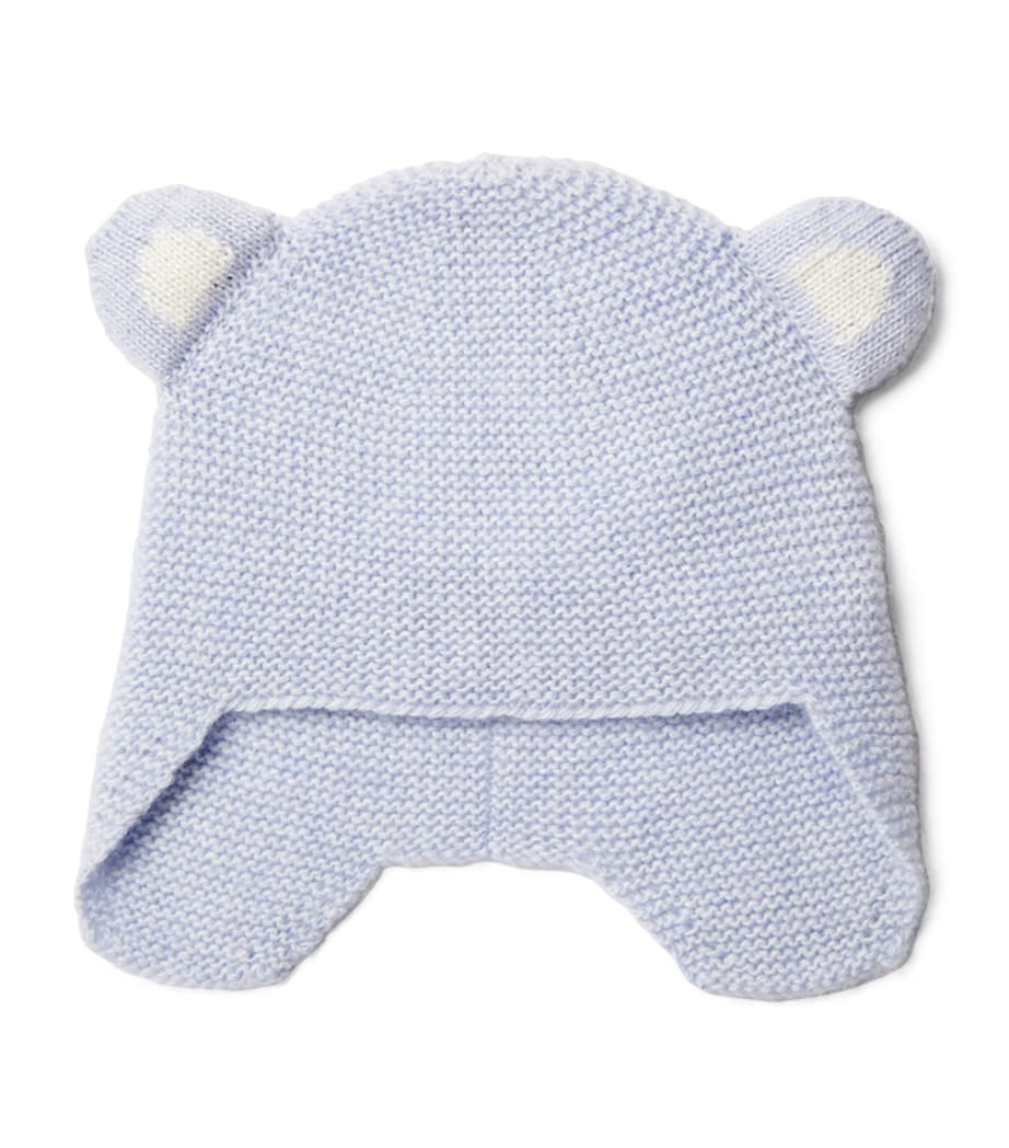 Wool-Blend Bear-Ear Hat PALE BLUE Image 1