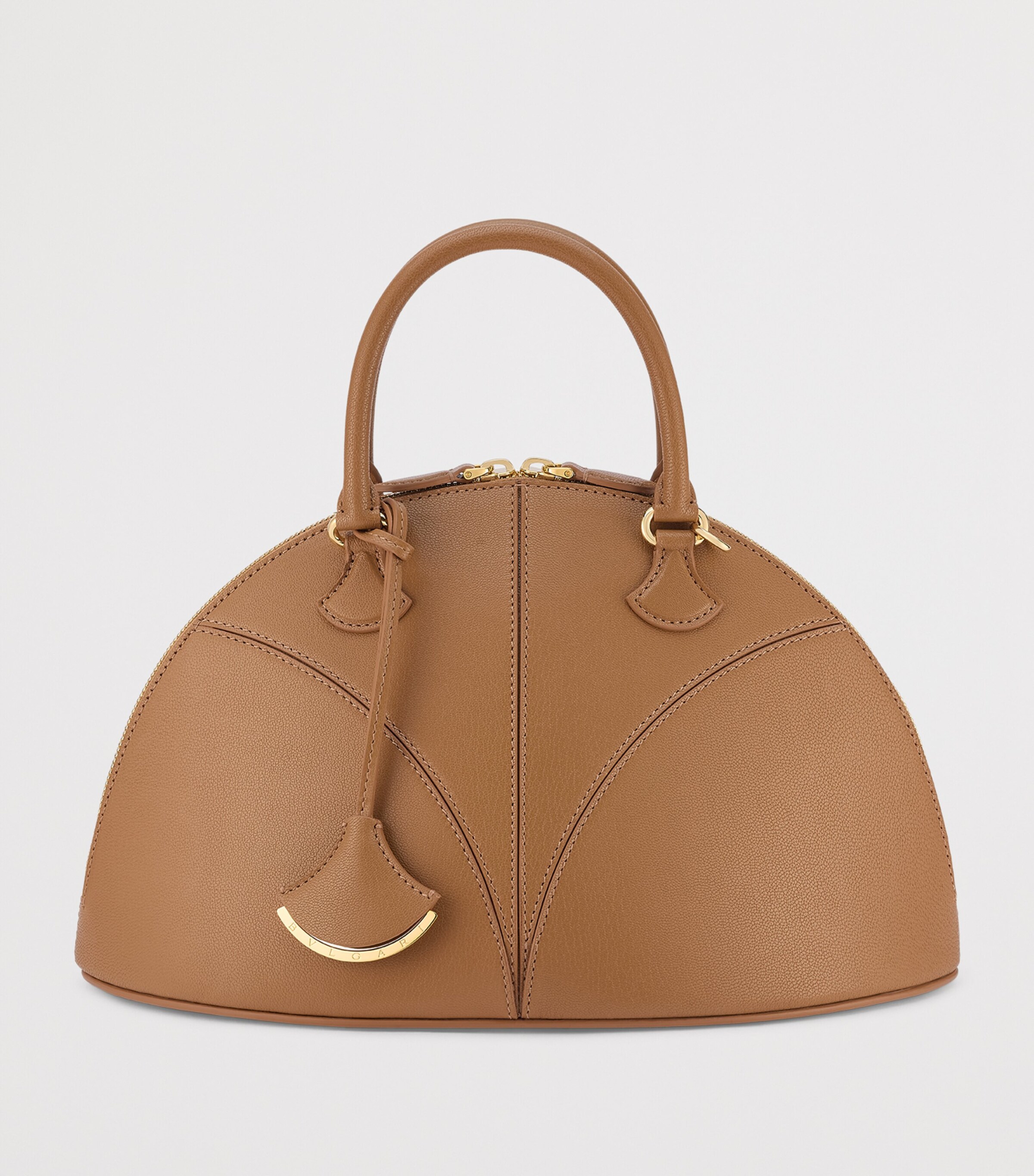 Medium Leather Marquise Top-Handle Bag BROWN Image 2