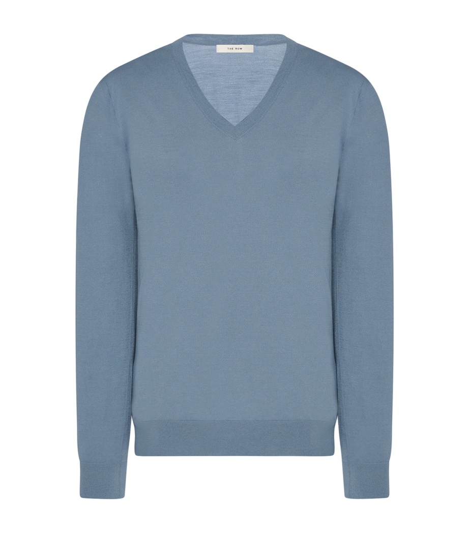 The Row Womens Naius Sheep Wool Sweater Azure Grey Image 1