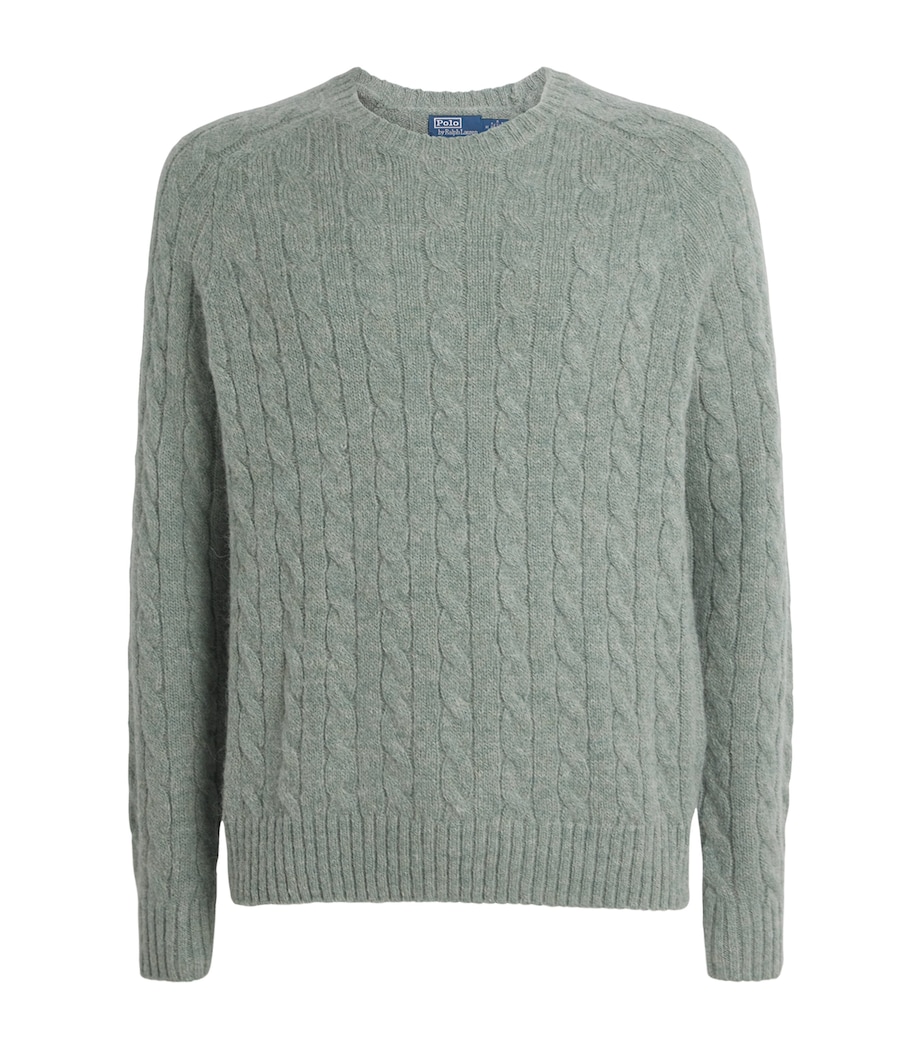 Wool-Blend Elbow-Patch Sweater GREEN Image 1