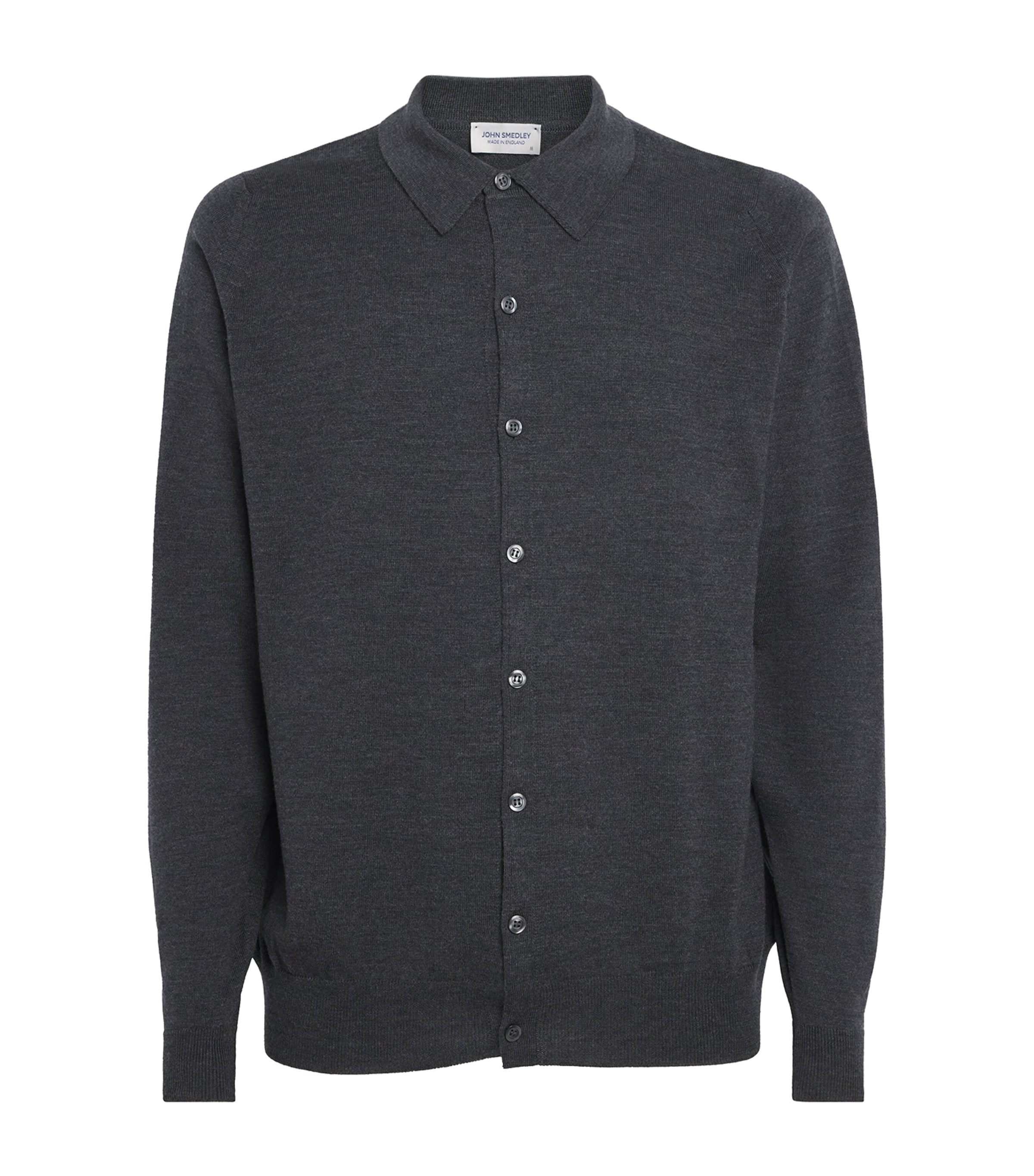 Extra Fine Merino Wool Tibor Shirt CHARCOAL Image 1