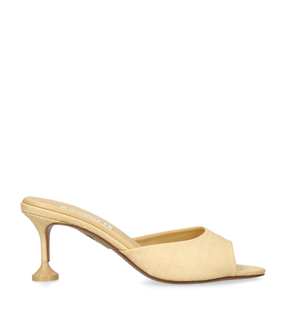 Aquazzura Woven Bisous Mules 65 Beige Image 1