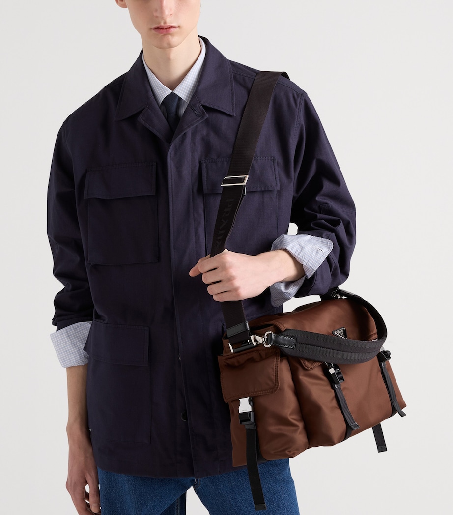 Prada Re-Nylon and Leather Messenger Bag Image 5
