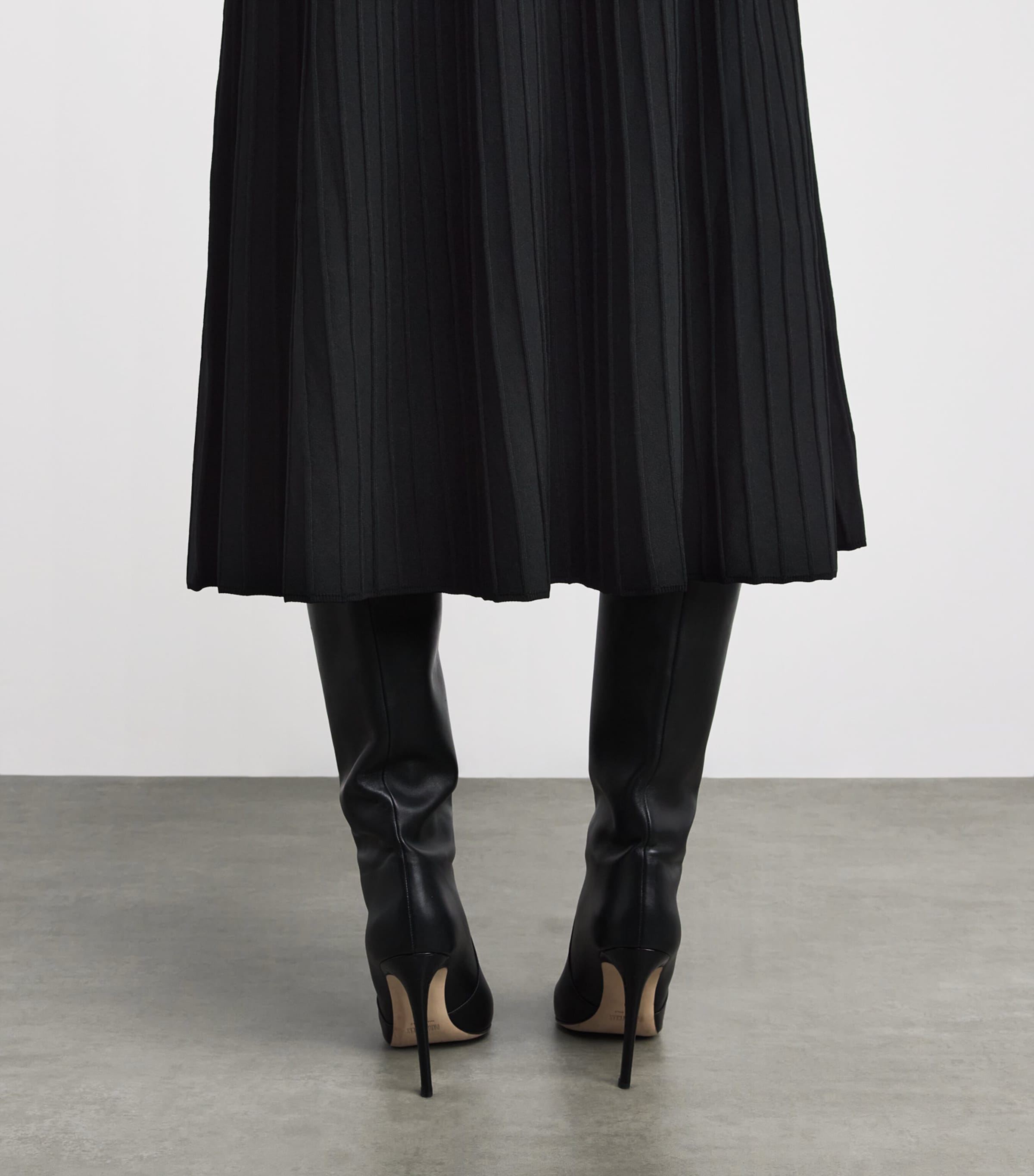 Ribbed Phillipa Midi Dress BLACK Image 6