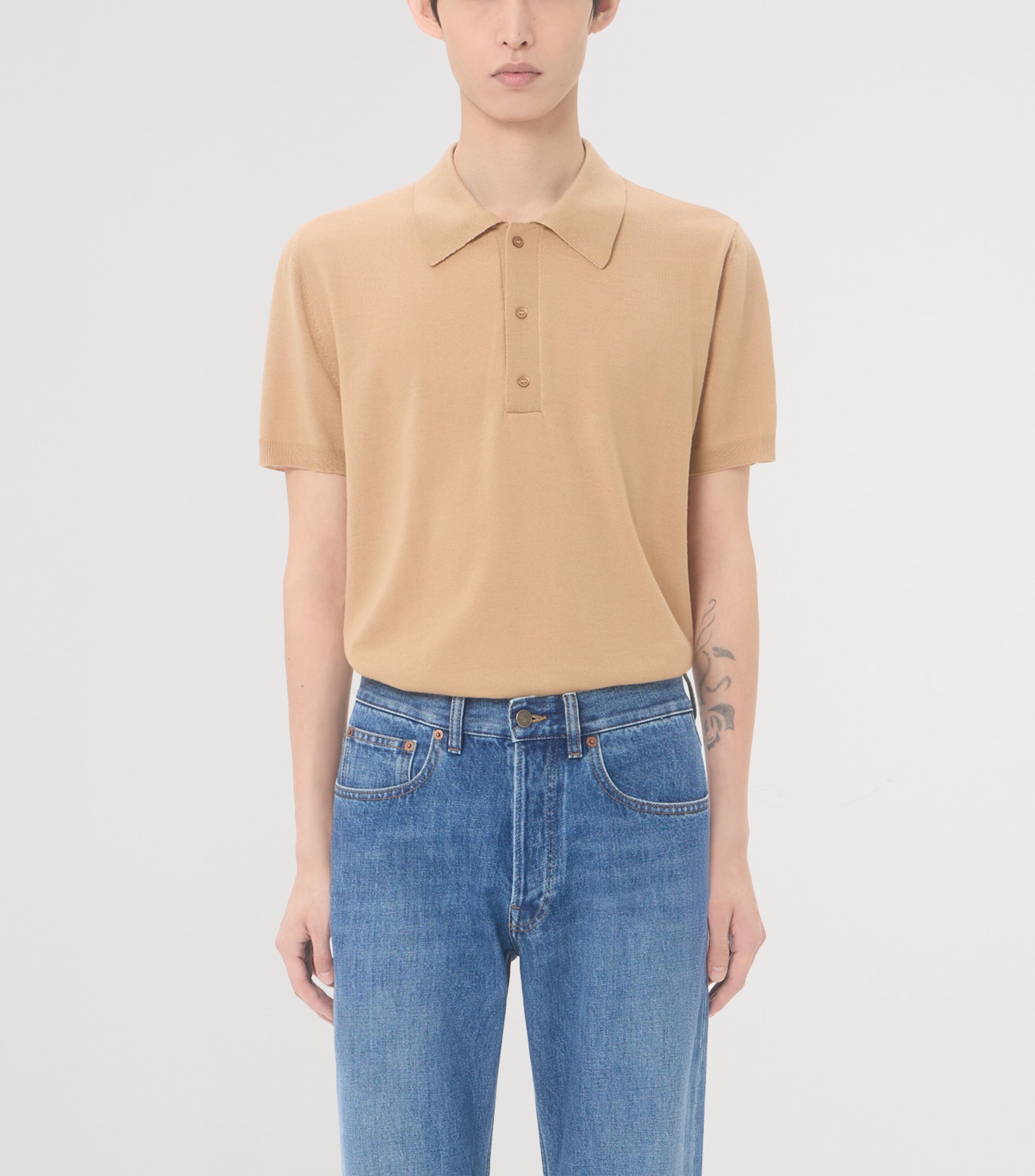 Valentino Garavani Mens Wool VLogo Polo Shirt Image 2