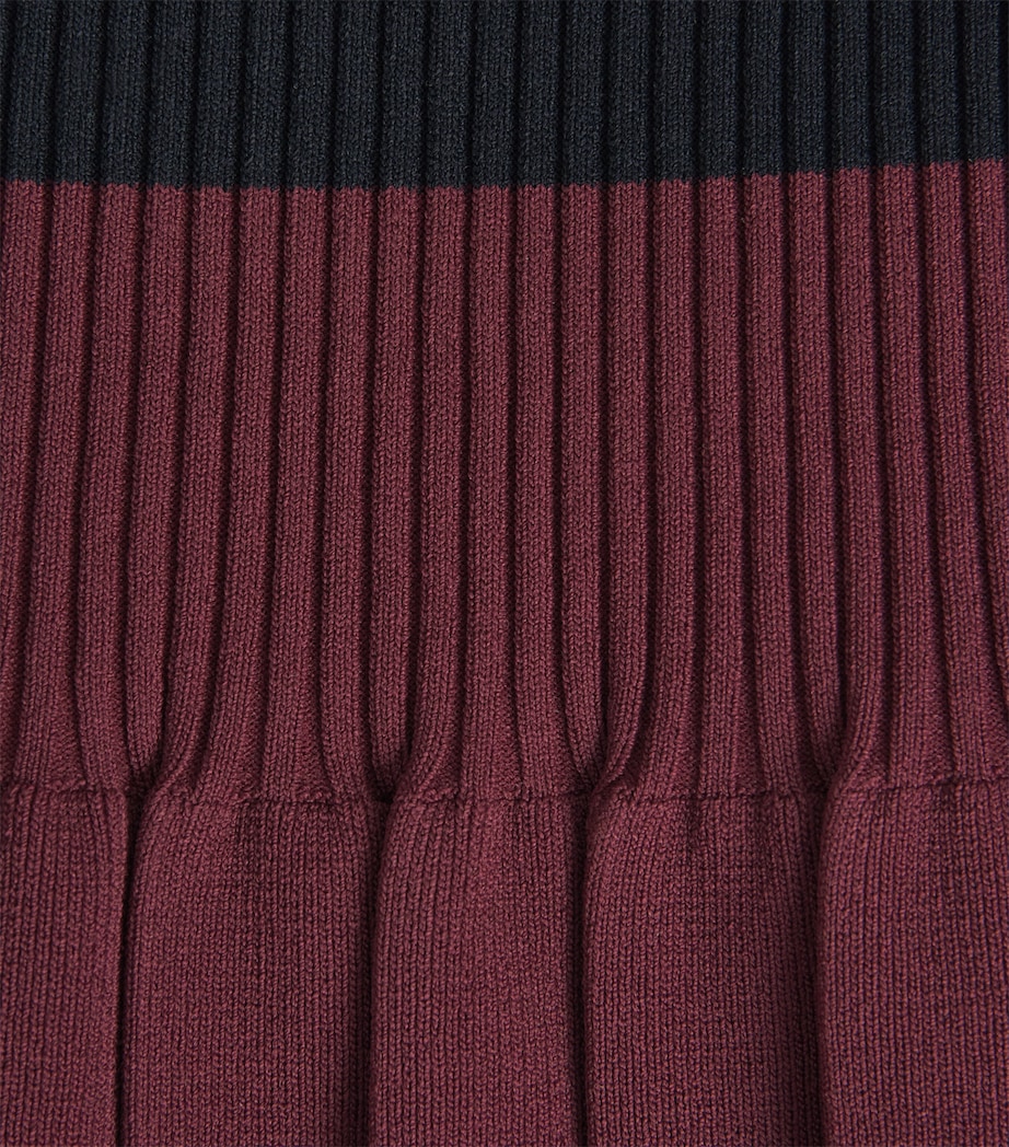 Knitted Pleated Mini Skirt NAVY BLUE Image 5