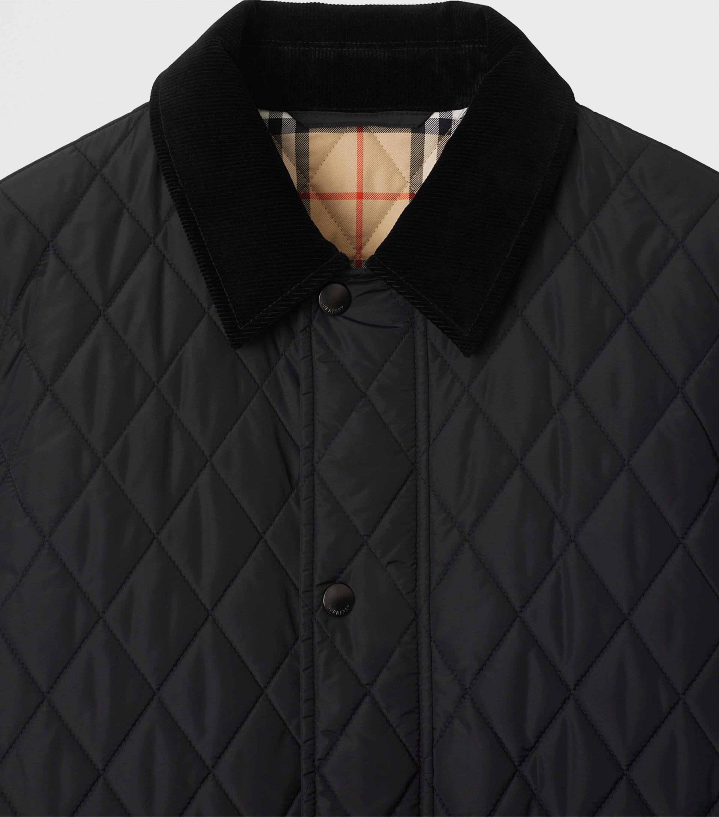 Burberry Mens Quilted Barn Jacket Black Image 6