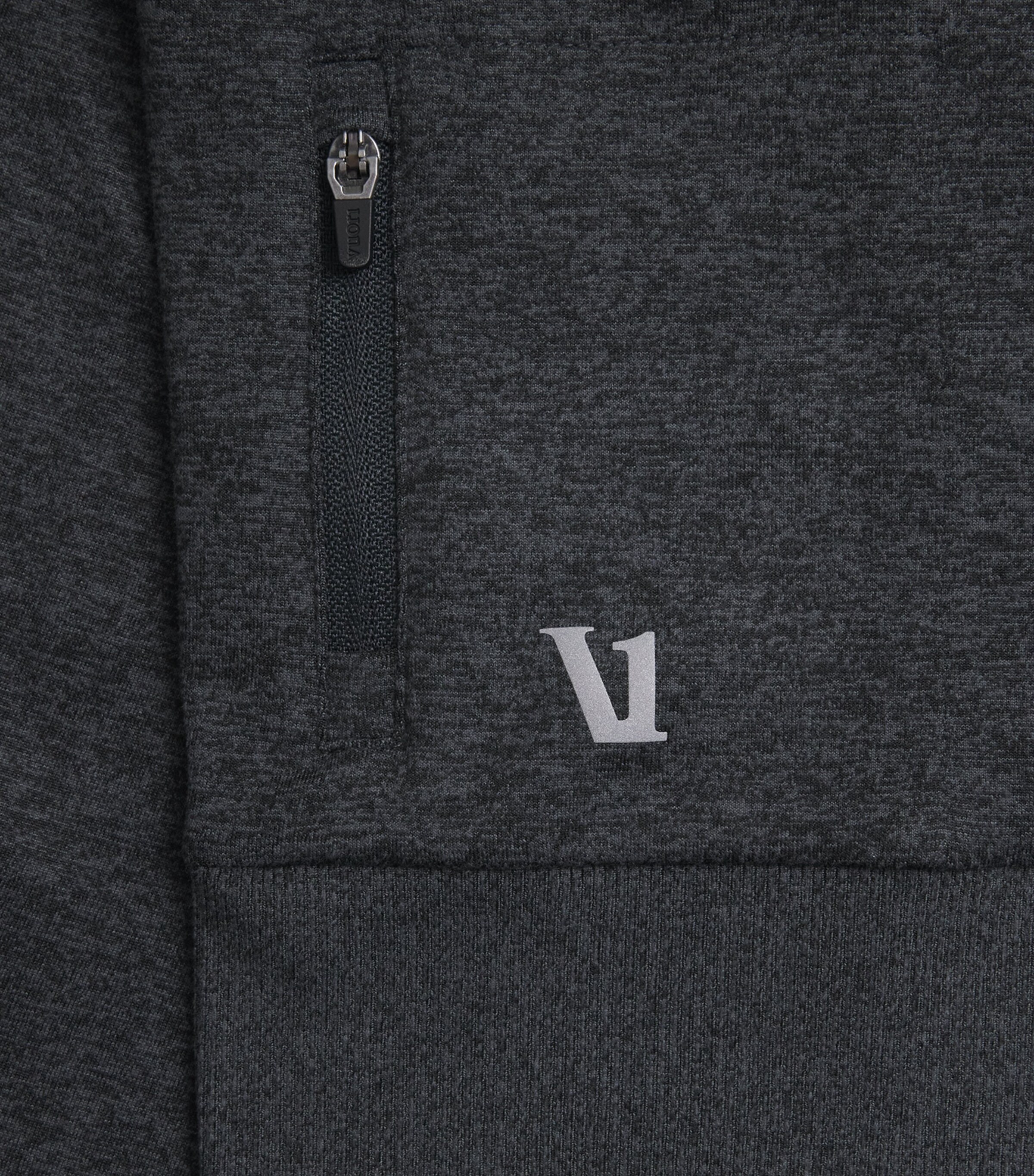 VUORI Mens Ponto Performance Sweatshirt Hcc/charcoal Heather Image 6