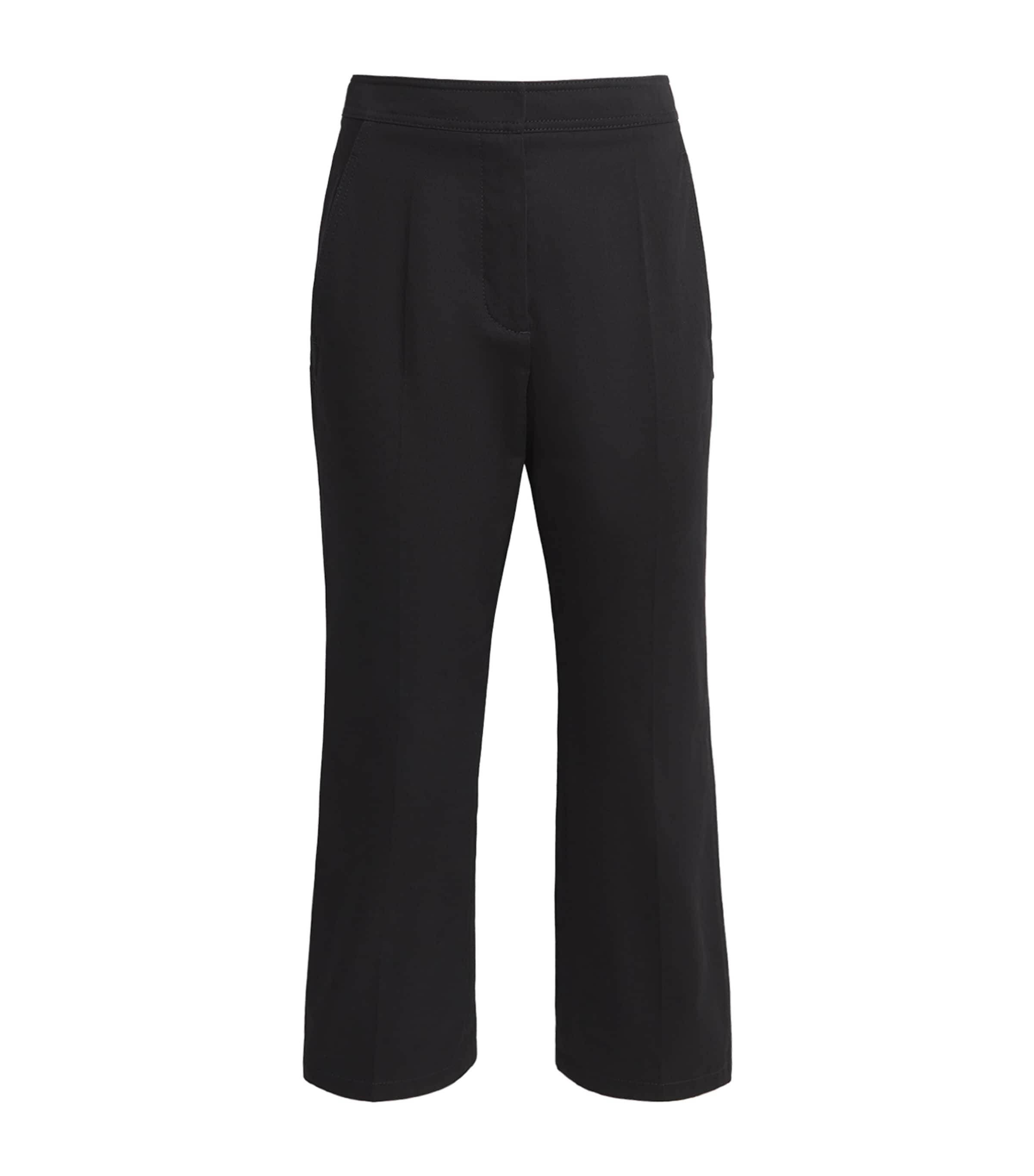 Giambattista Valli Cotton Twill Straight Trousers In Black