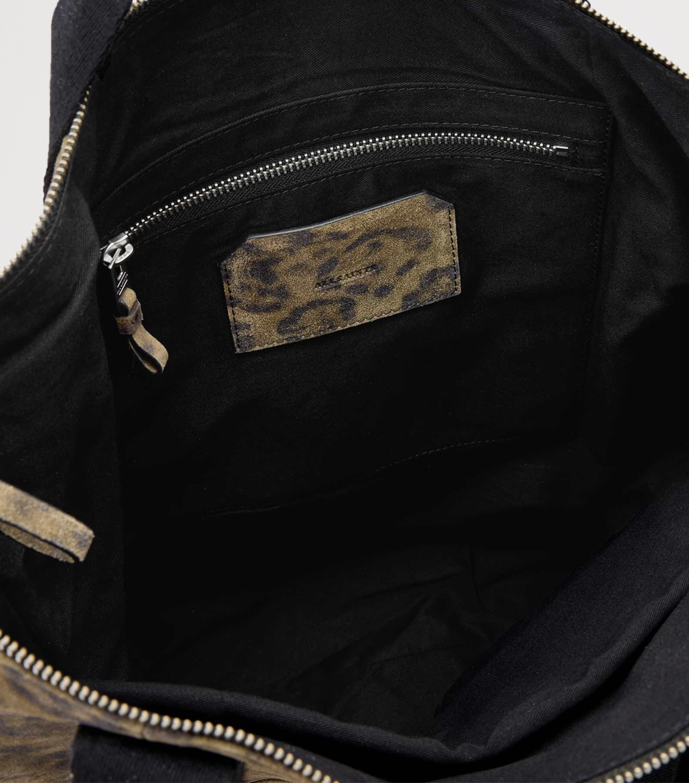 Leather Leopard Kei Backpack LEO KHAKI/BLACK Image 3