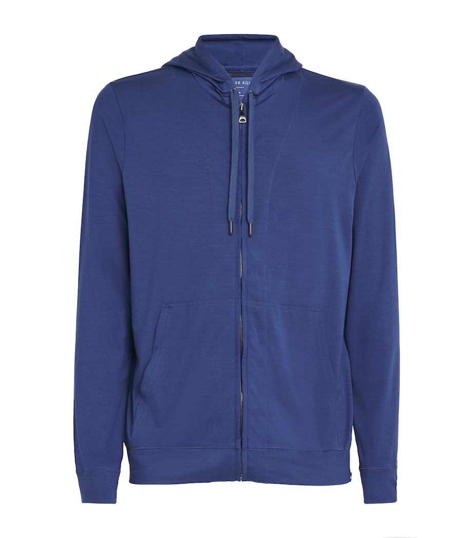 Micromodal Zipped Hoodie BLUE Image 1