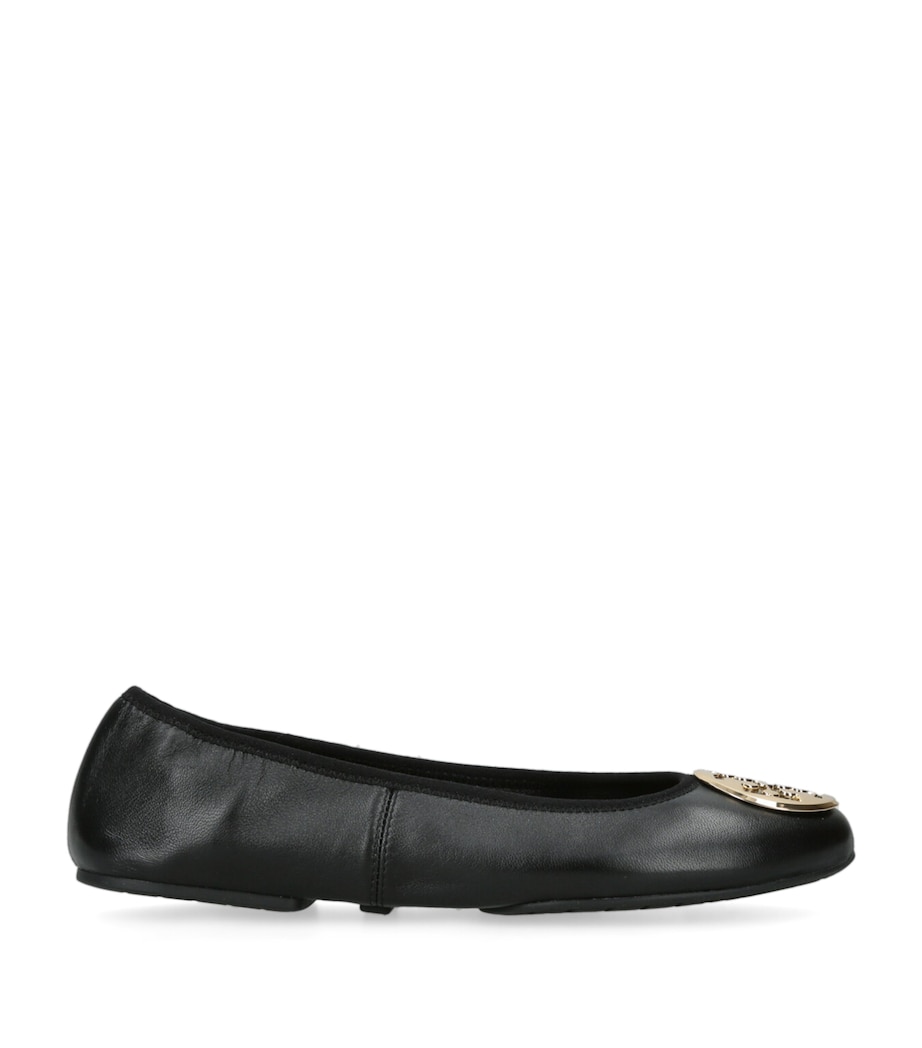 Leather Reva Travel Ballet Flats BLK/OTHER Image 1