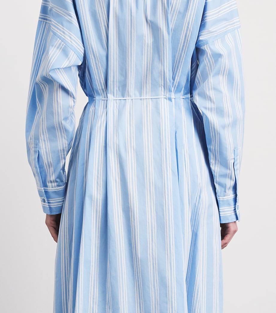 STAUD Womens Stripe Chi Midi Shirt Dress Vnst Ventura Stripe Image 5