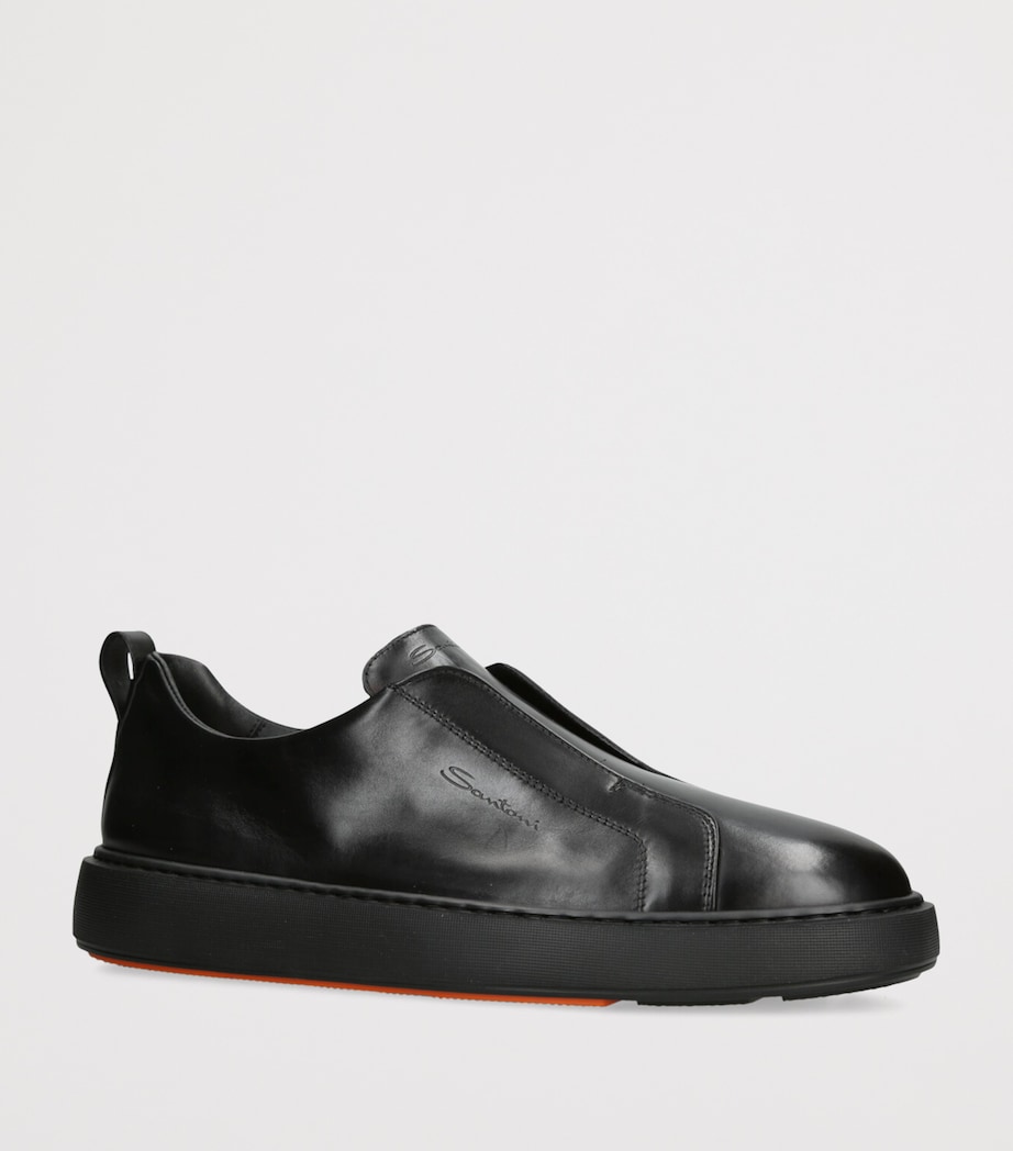 Leather Clean Icon Sneakers BLACK Image 3