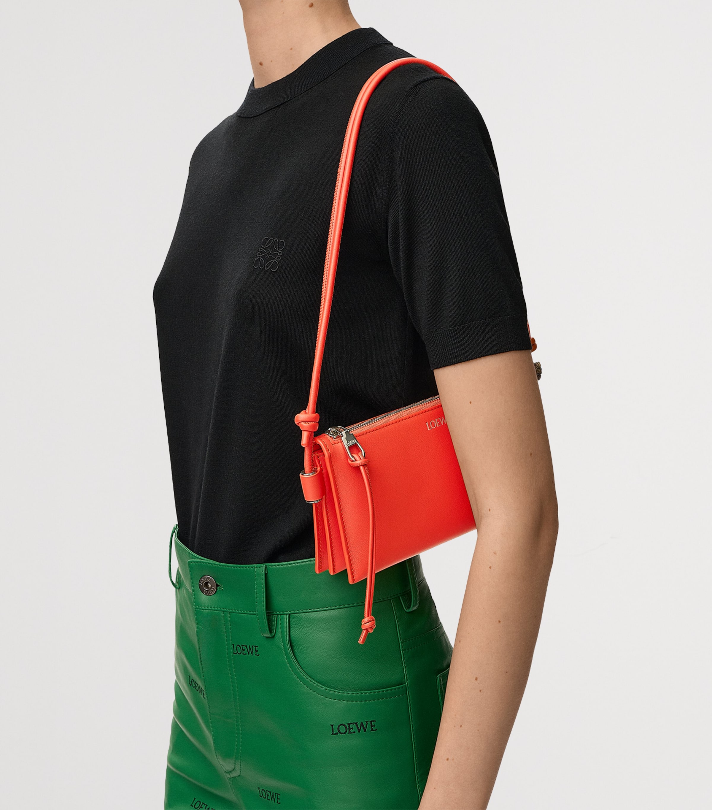 LOEWE Leather Joya Pouch Sunrise Orange Image 2
