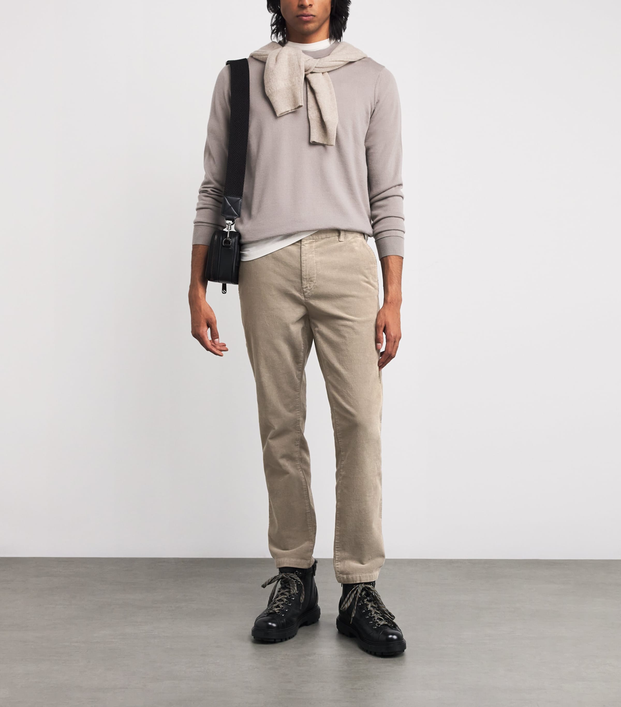 Corduroy Riley Trousers 812-MOON ROCK Image 2