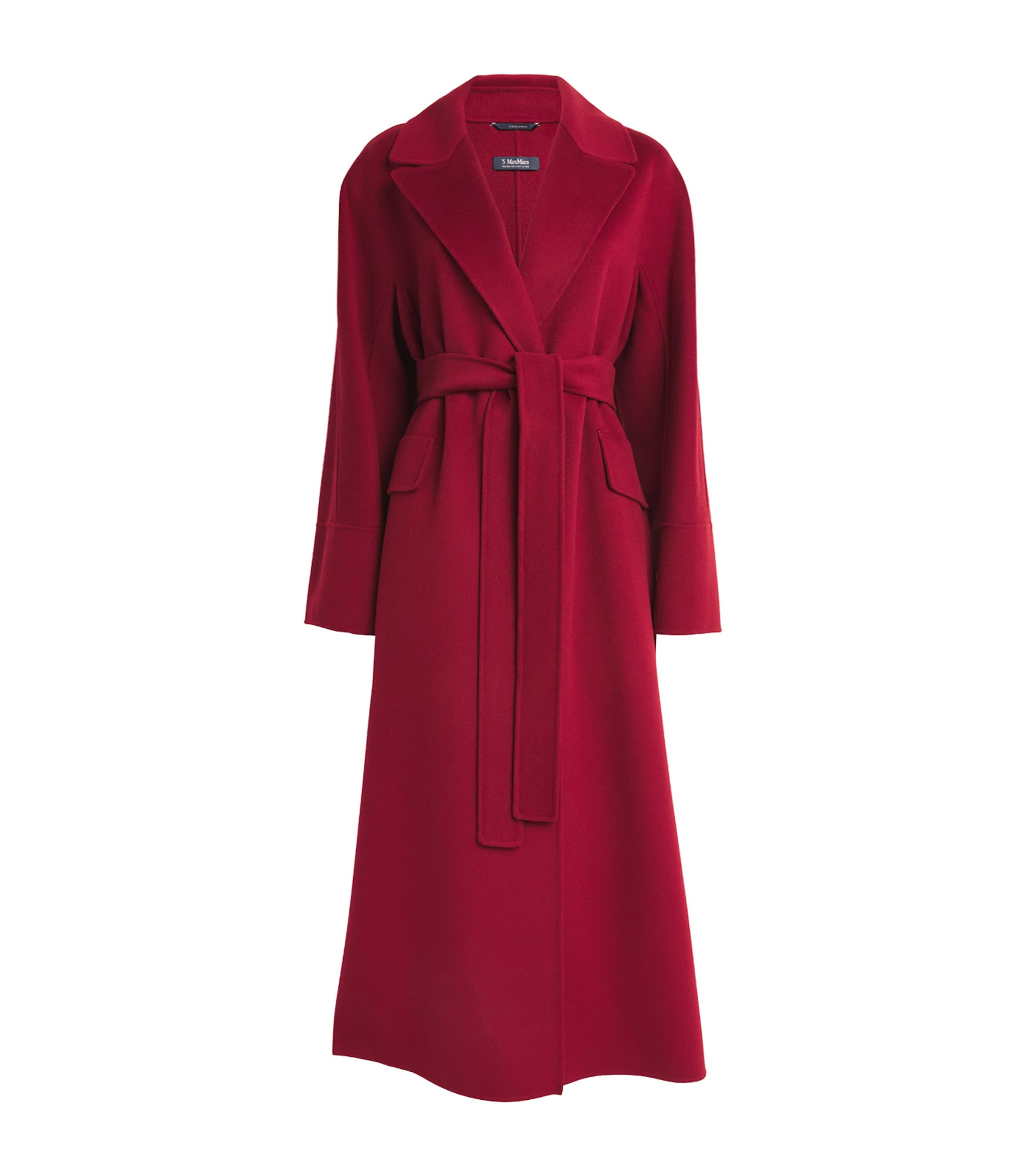 Max Mara Virgin Wool Coat In Red