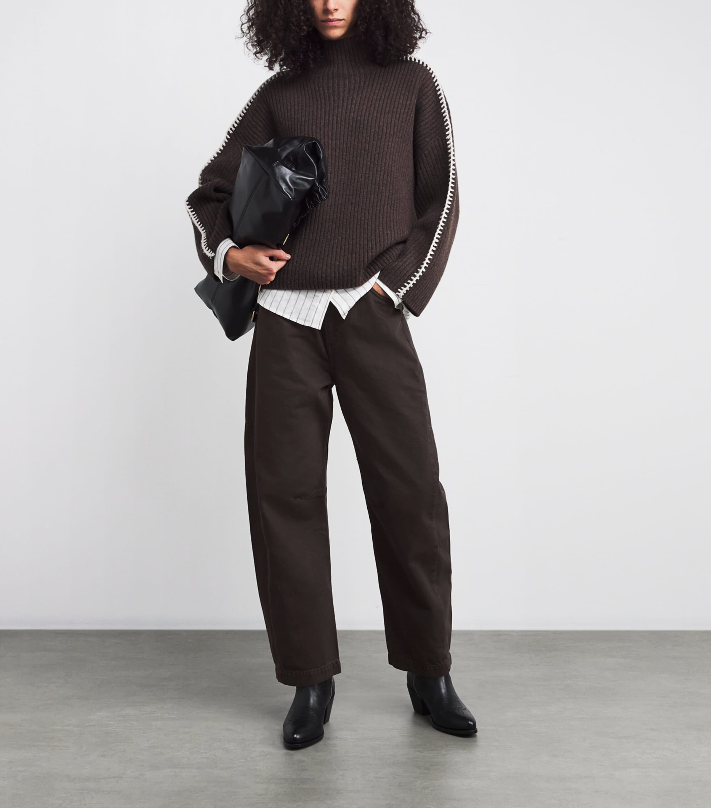 Charlie High-Rise Barrel Jeans ESPRESSO Image 2