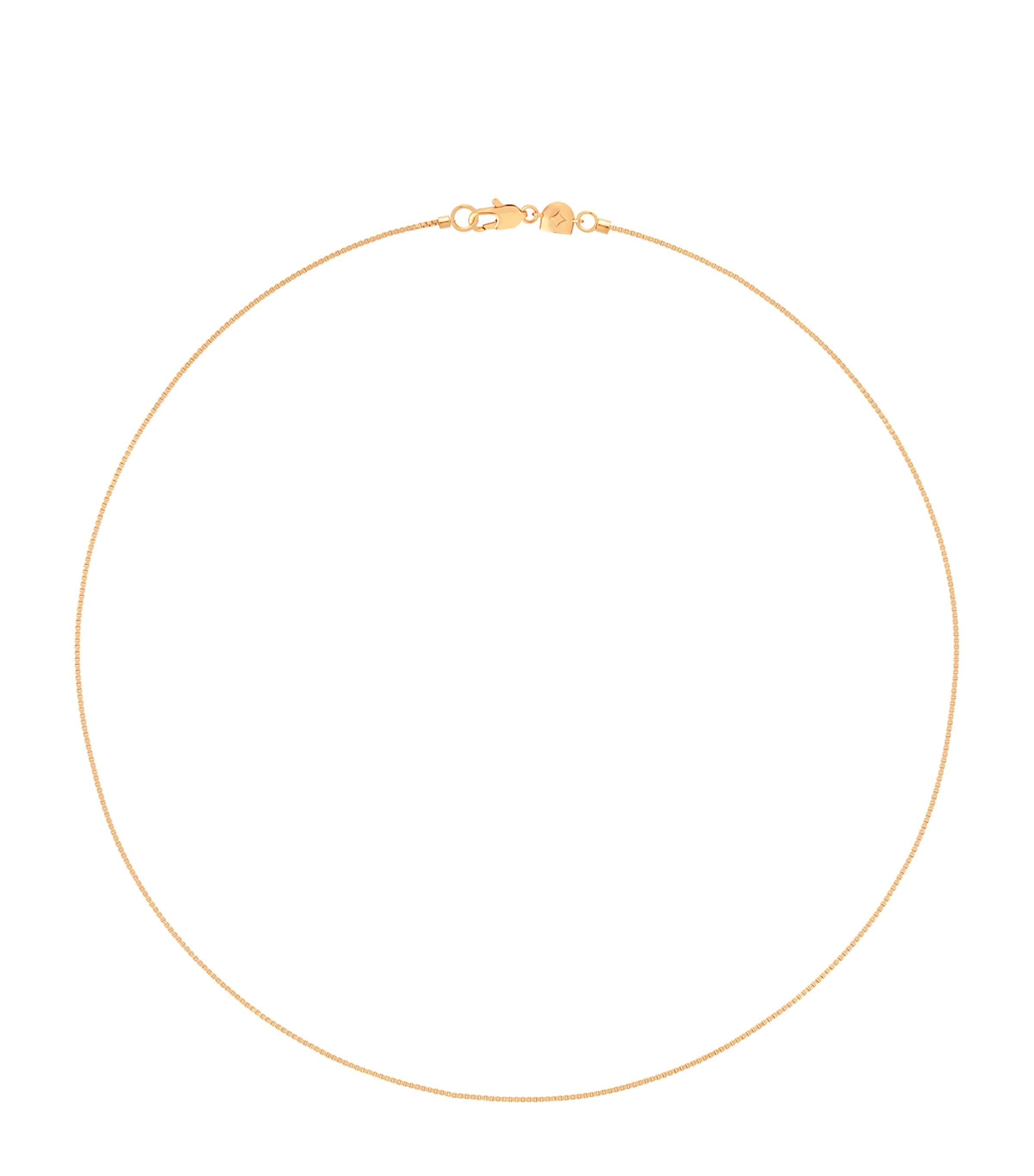Gold-Plated Silver Essential Box Chain Necklace GOLD Image 1