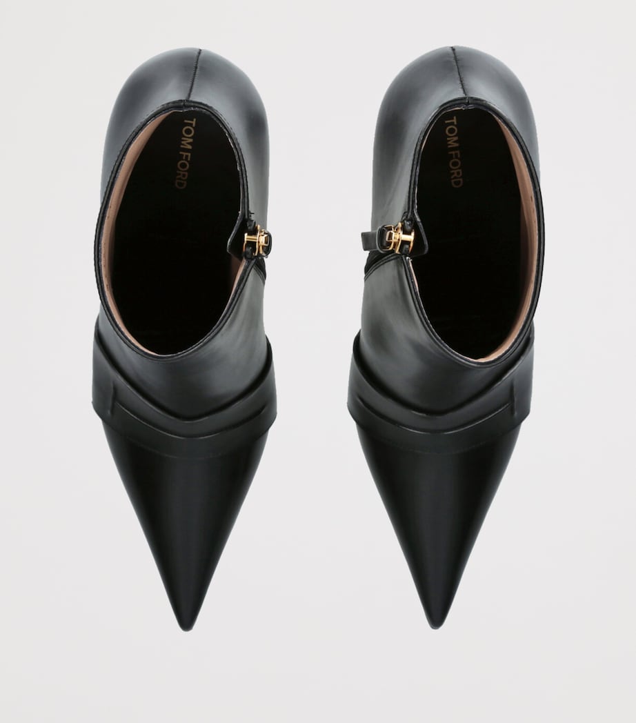 Leather Eva Ankle Boots 105 BLACK Image 4