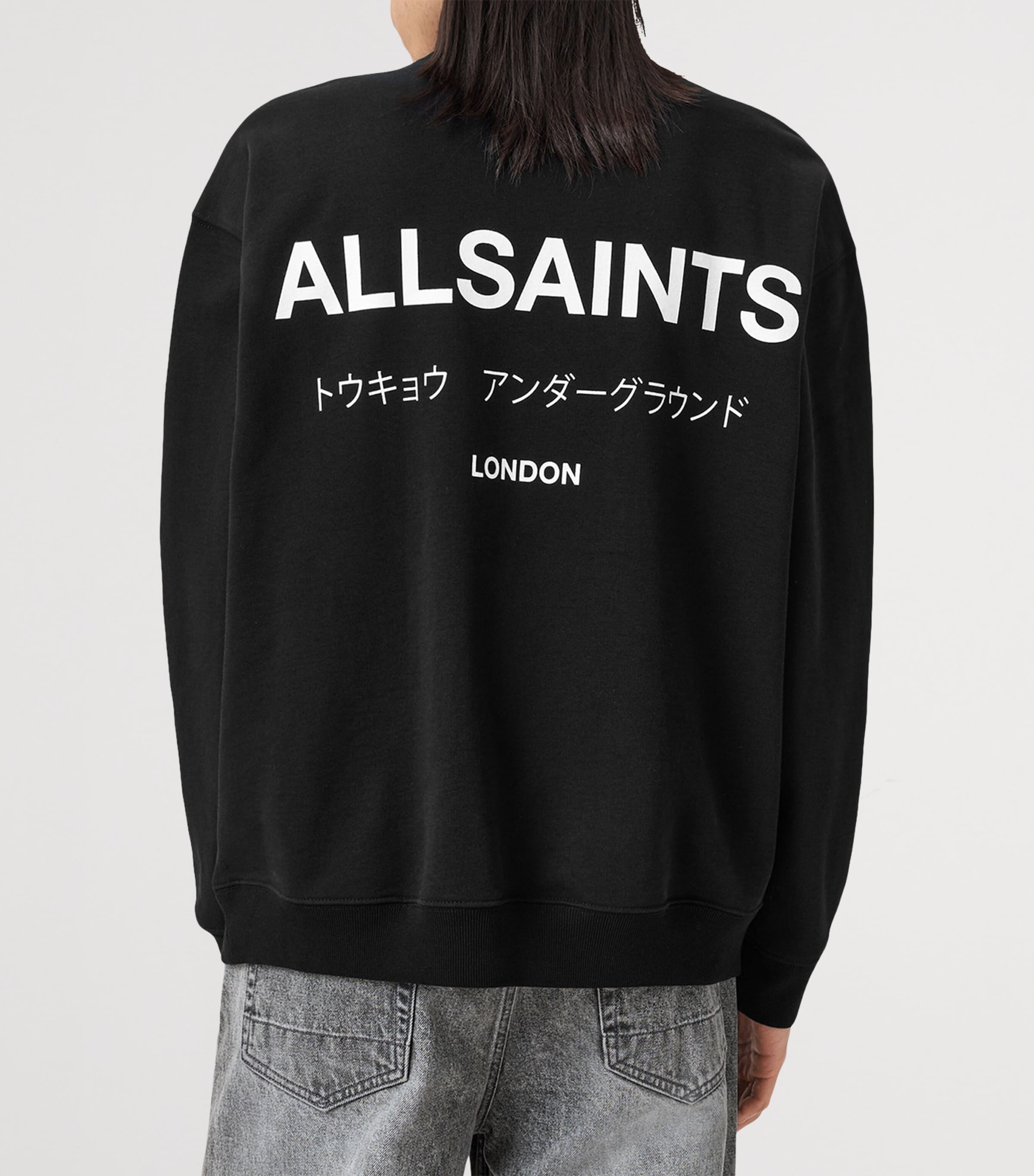 Cotton Underground Half-Zip Sweatshirt JET BLACK Image 5