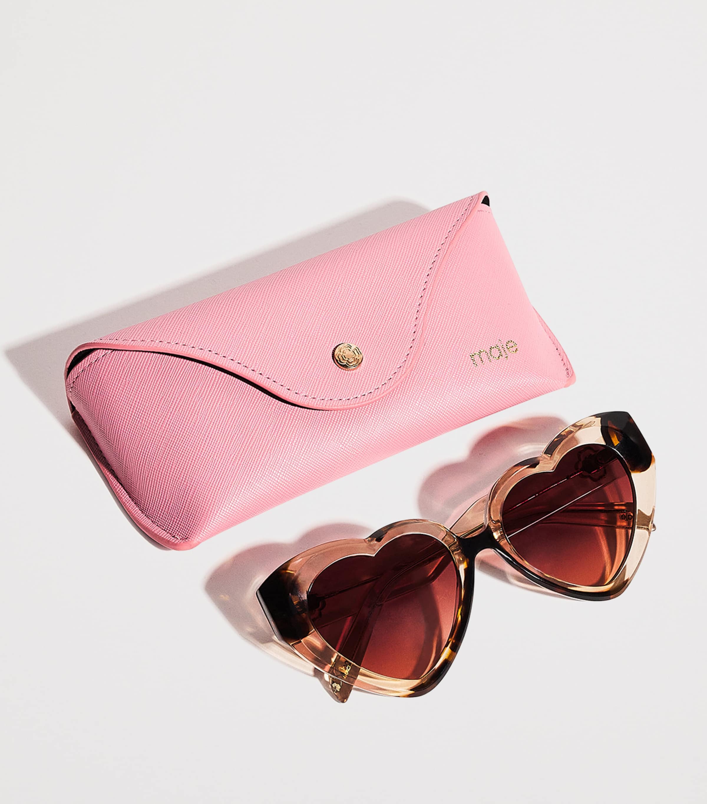 Acetate Heart Sunglasses CHAMPAGNE Image 4