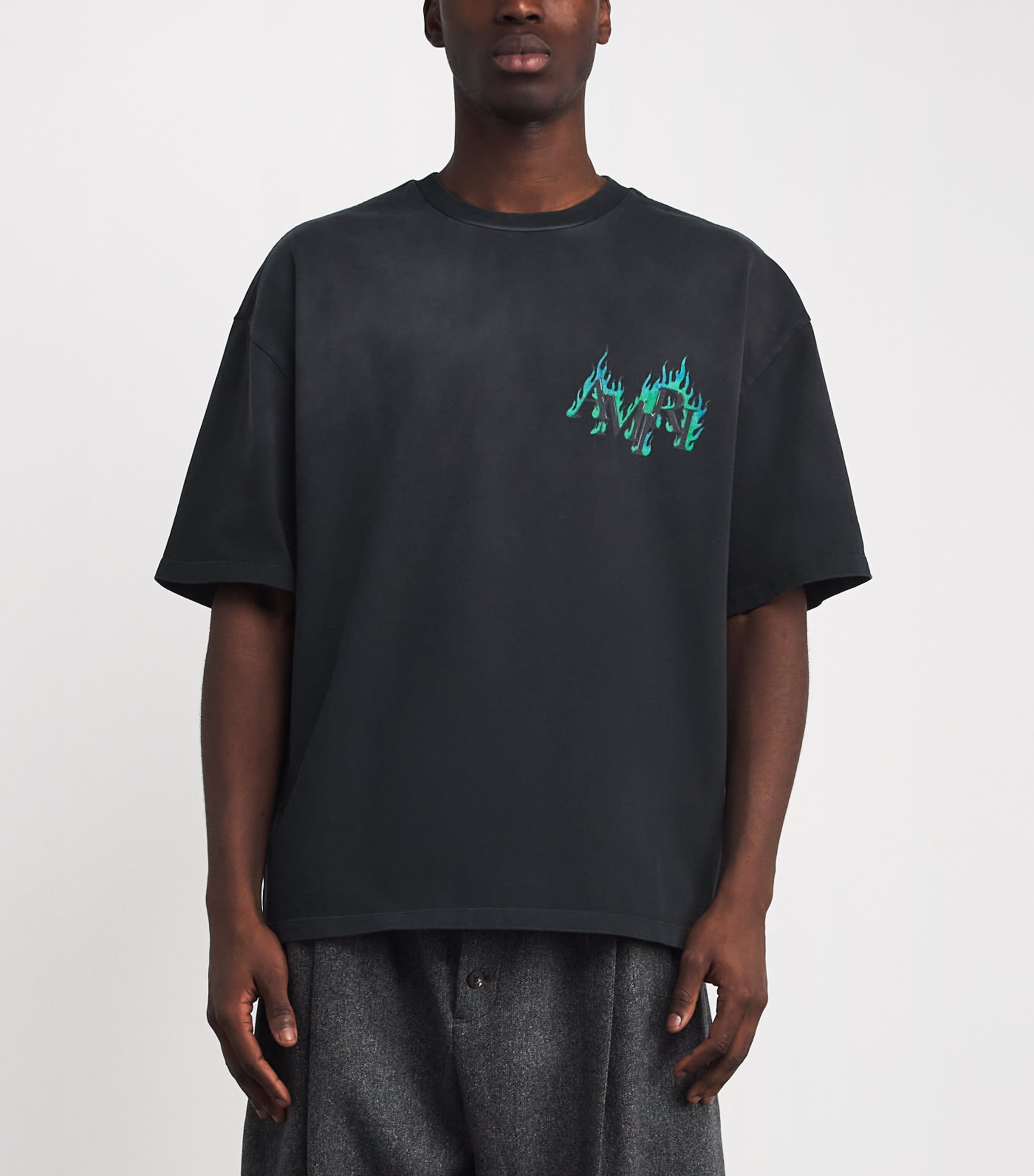 Cotton Flame Logo T-Shirt BLACK Image 3