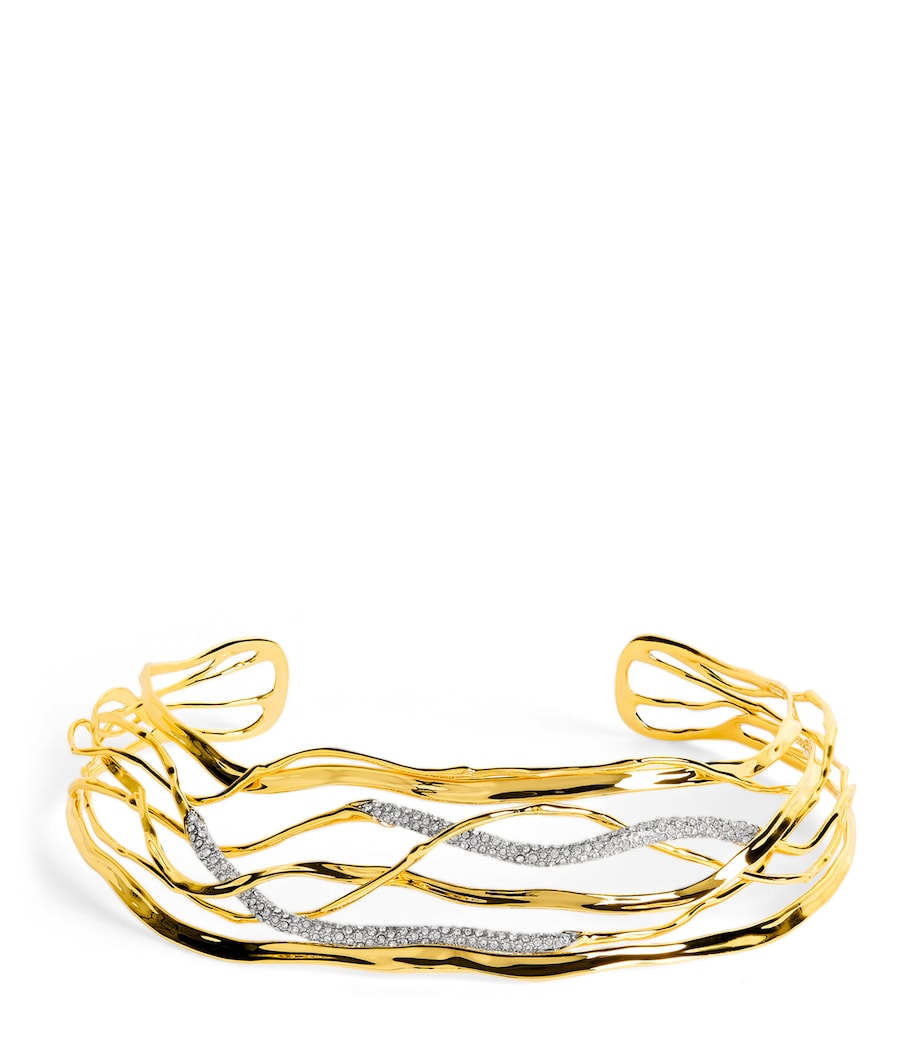 Alexis Bittar Gold-Plated Solanales Crystal Woven Necklace Gold Image 1