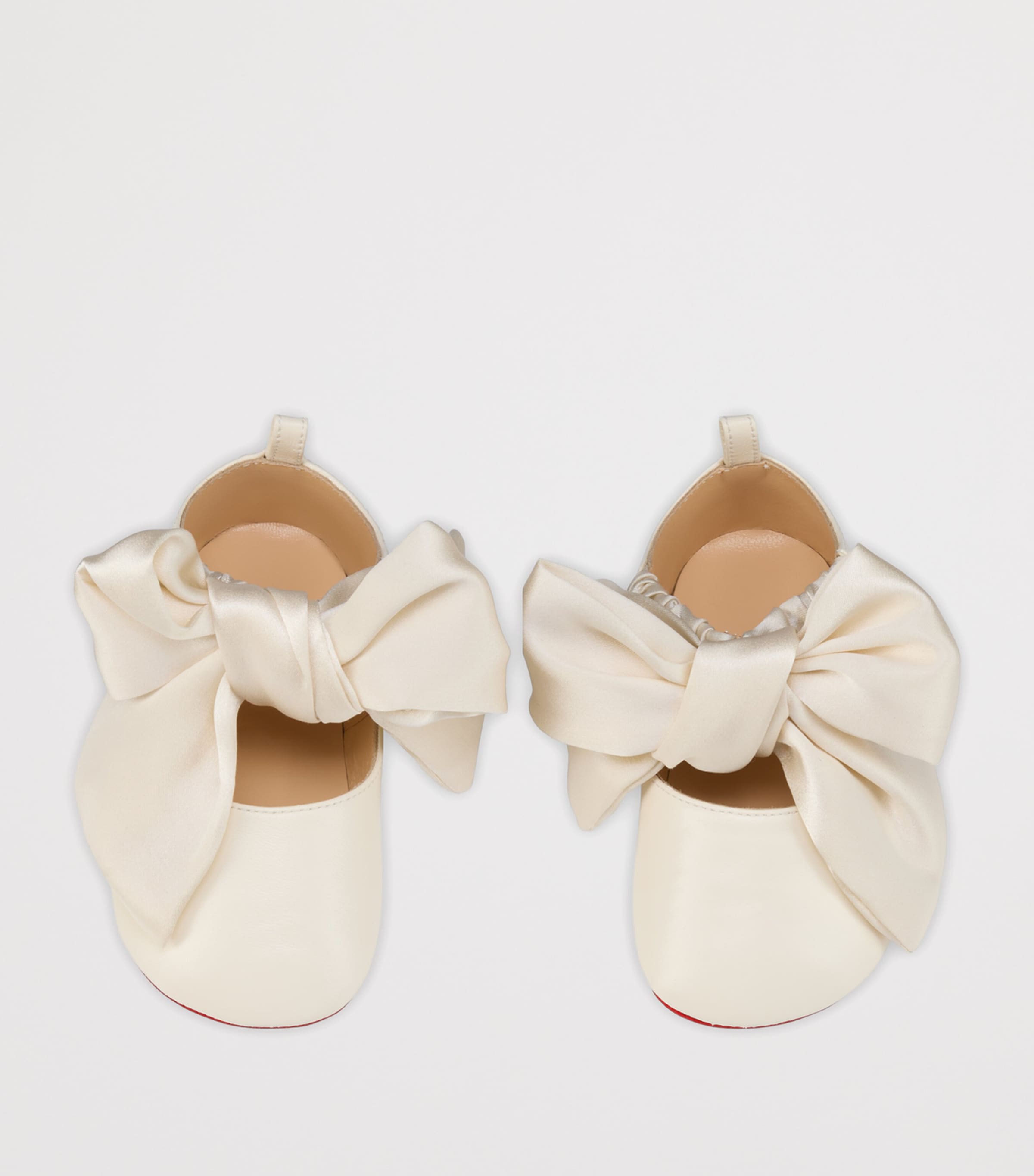 Christian Louboutin Kids 루 베이브 노도 가죽 발레 플랫