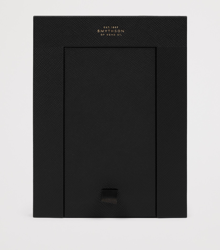 Smythson Calfskin Panama Double Frame (6” x 4”) Blk Image 5