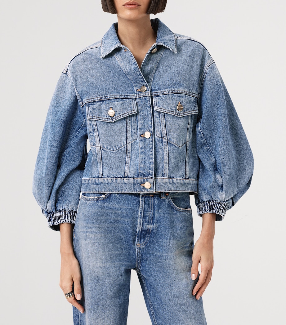 Organic Cotton Luca Denim Jacket MID INDIGO Image 8