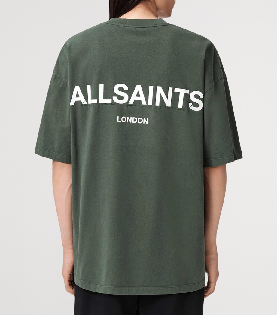 Organic Cotton Logo Print Halcyon T-Shirt GARNET GREEN Image 6