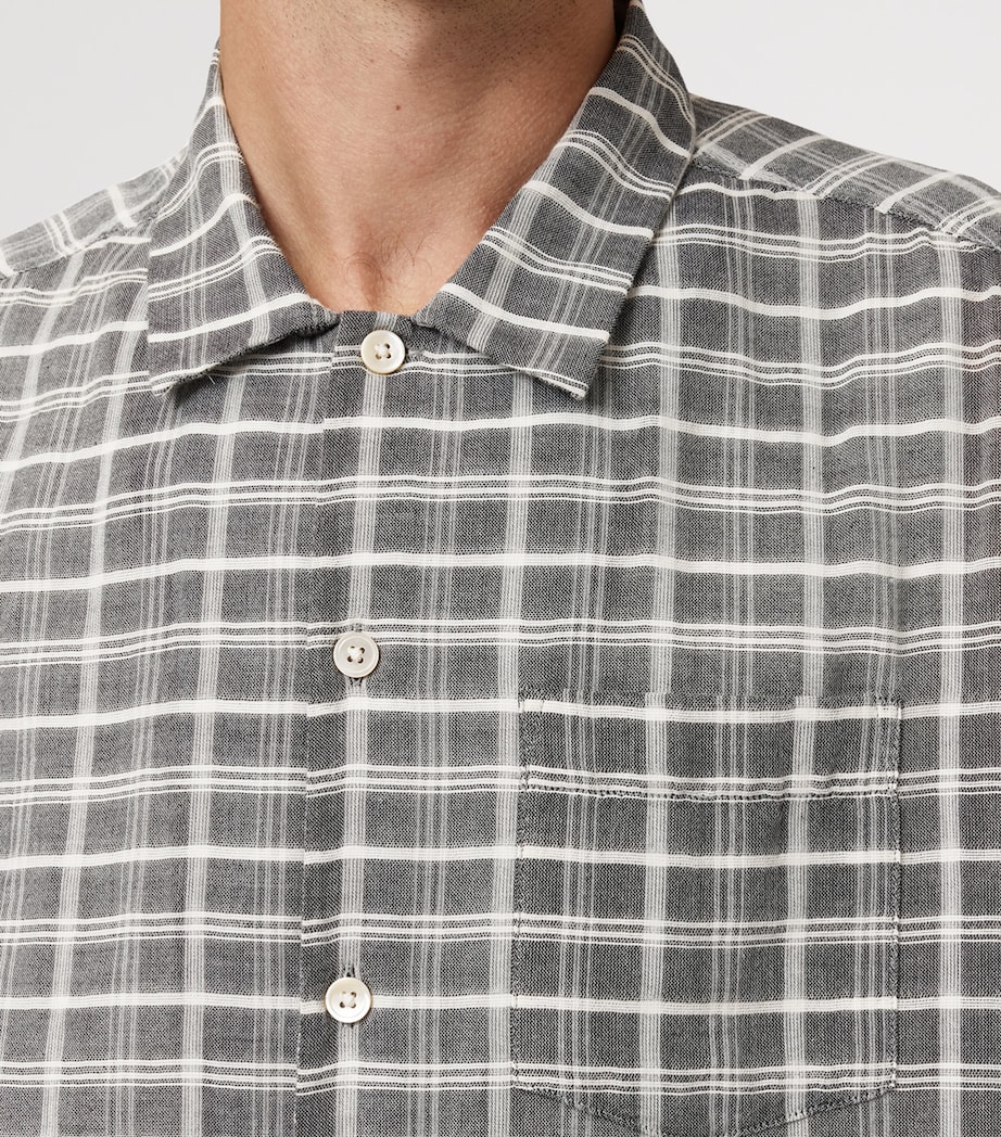Organic Cotton Check Sandy Shirt EBONY GREY Image 7