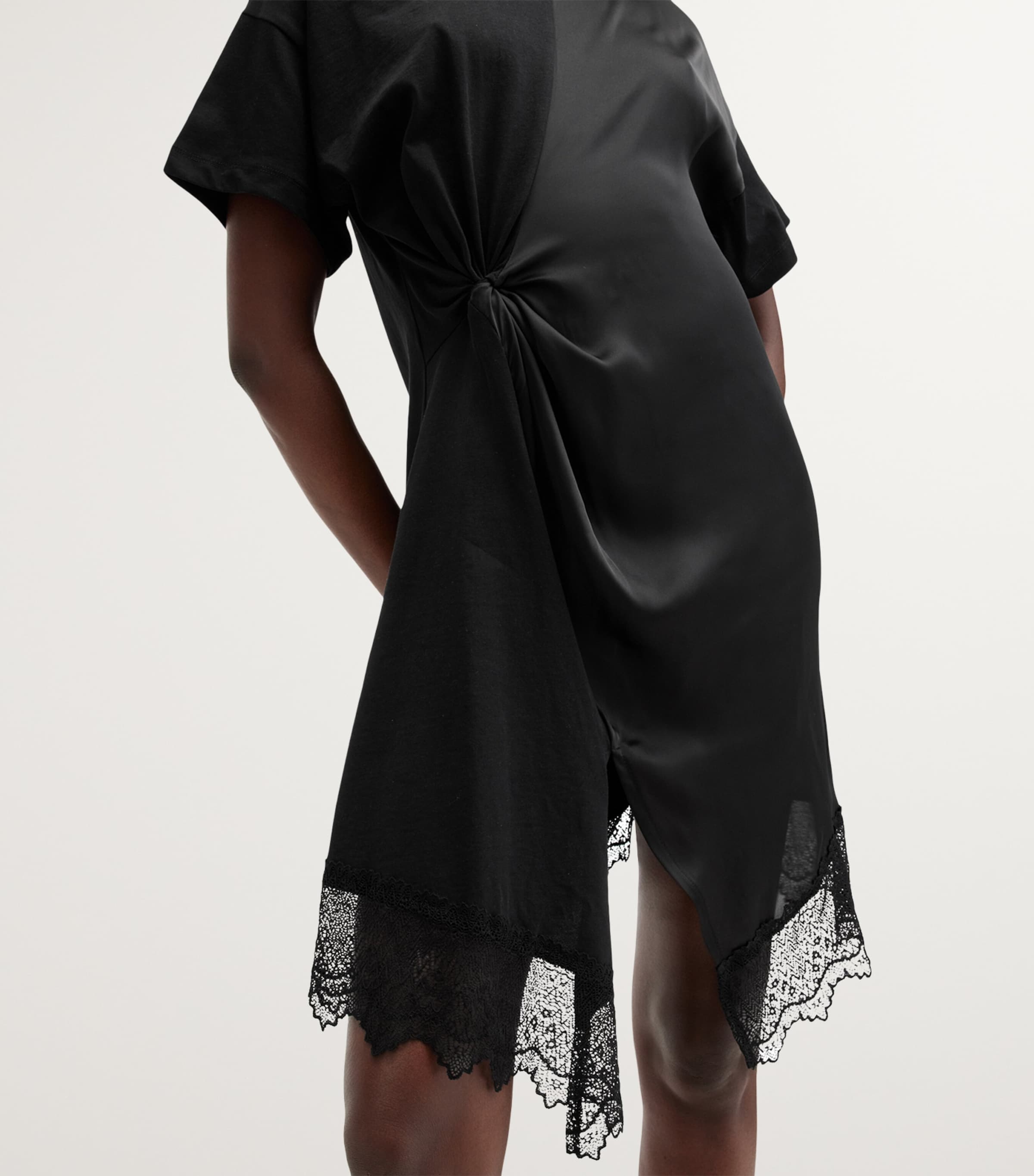 Lana Panelled Mini Dress BLACK Image 8