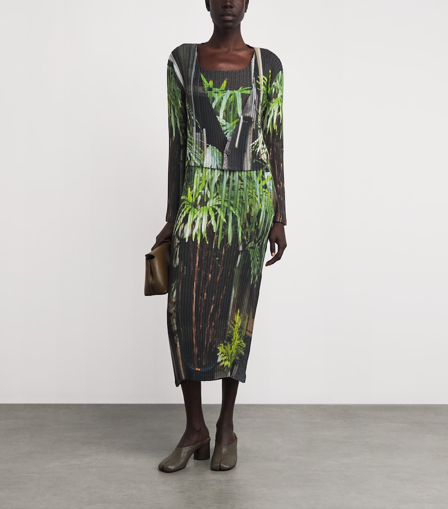 Issey Miyake Womens Urban Jungle Pleats Cardigan Black Hued Image 2