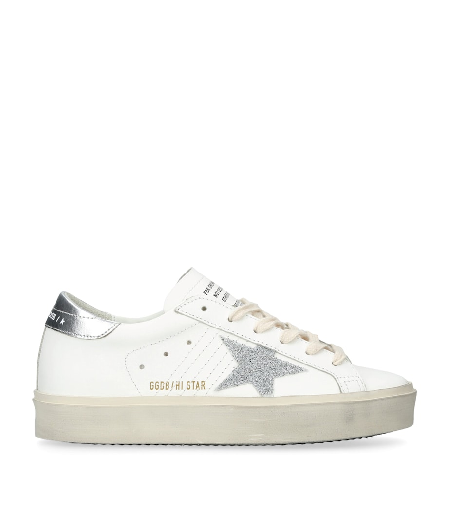 Golden Goose Leather Hi Star Sneakers White/oth Image 1