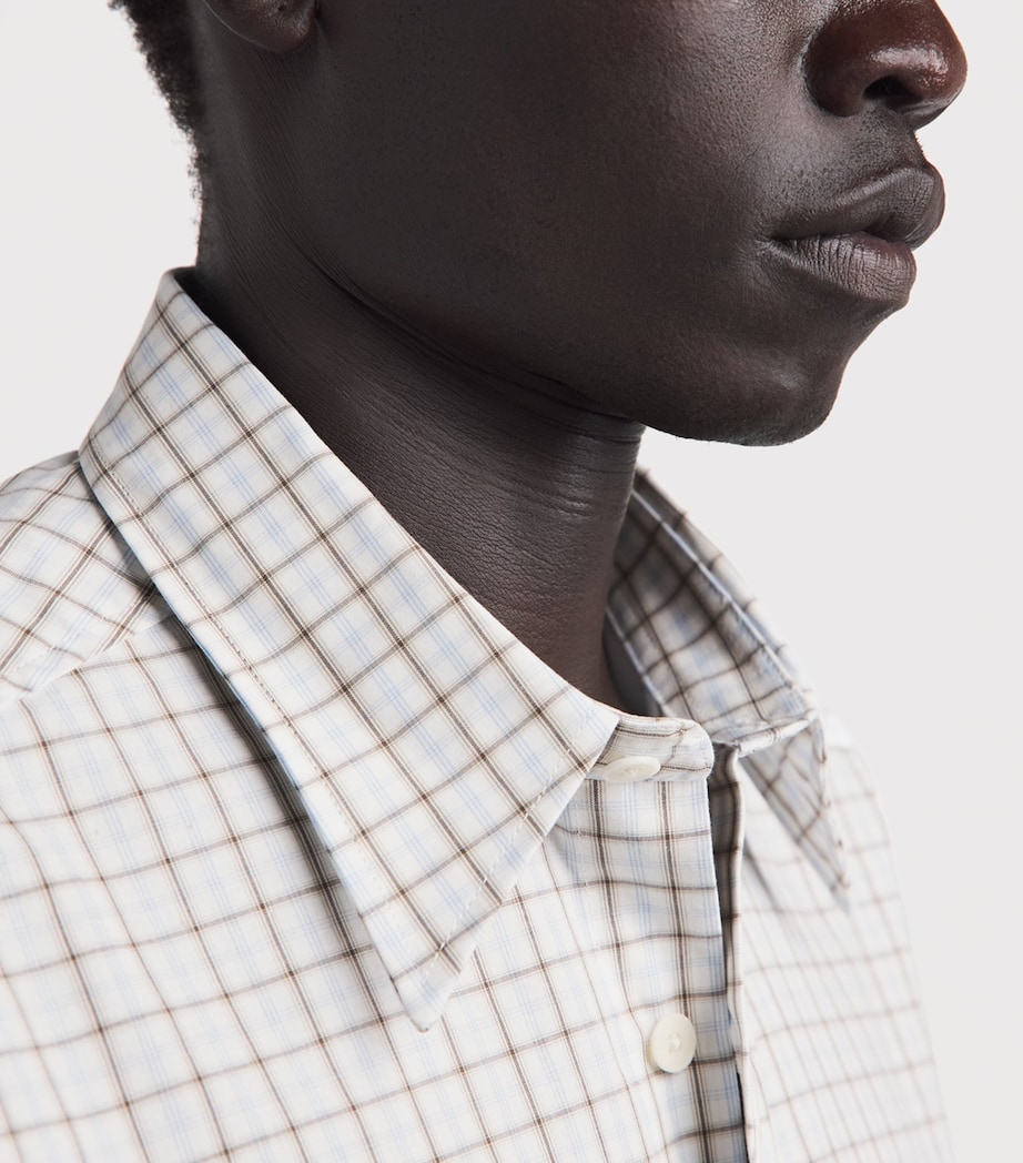 NN.07 Mens Organic Cotton Check Shirt Blue Check Image 3
