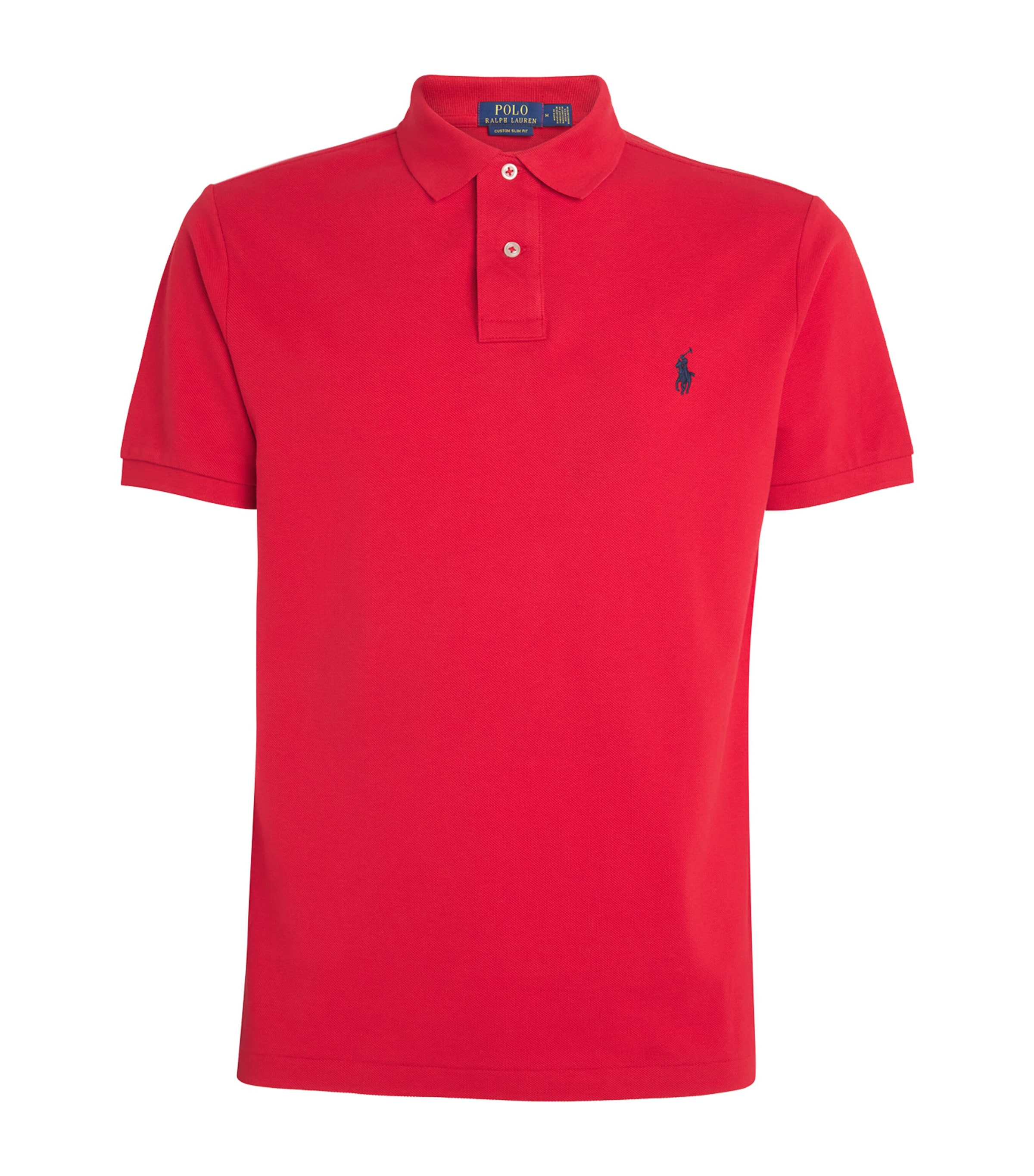 Polo Ralph Lauren Mens Cotton Polo Pony Polo Shirt Red Image 1
