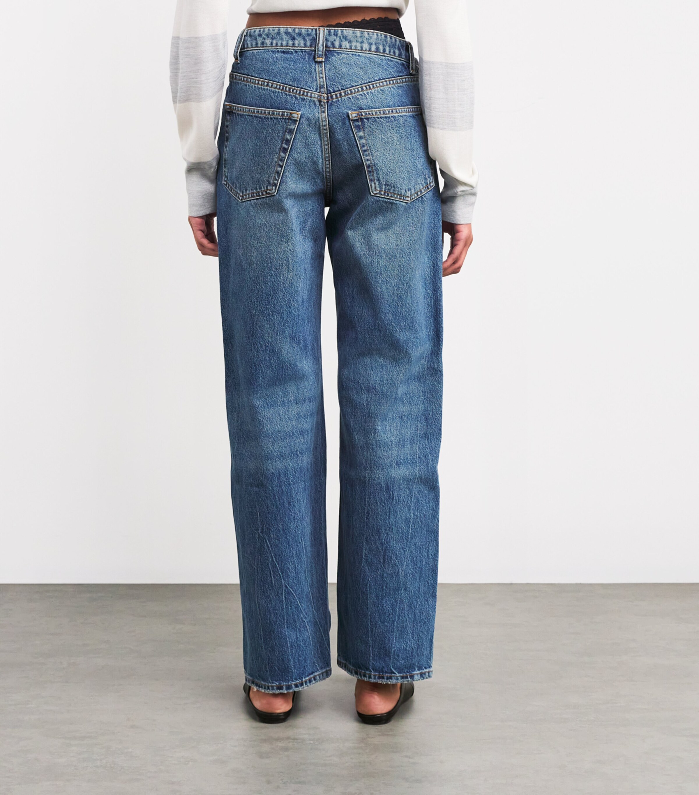 Alexander Wang Asymmetric Thong Straight Jeans | Harrods US